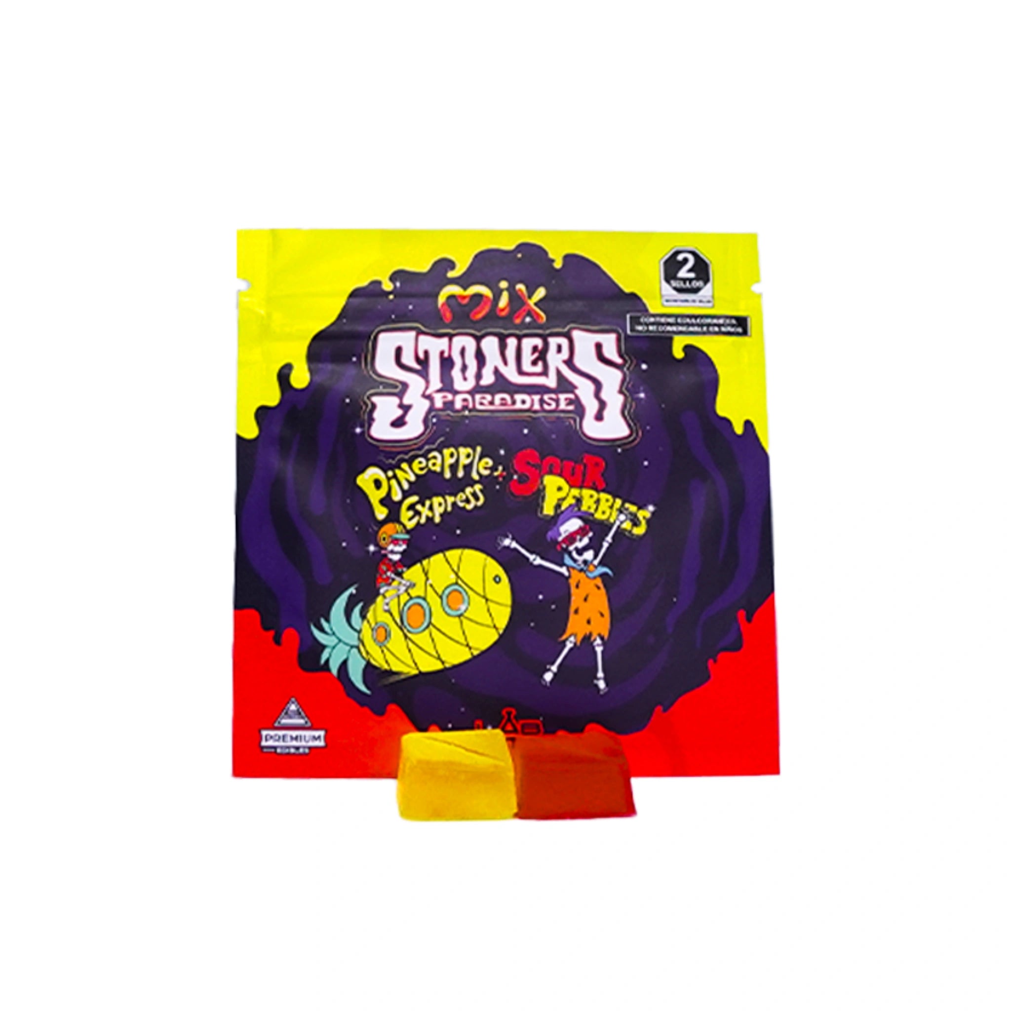 Stoners Paradise Gomitas Delta 9 40mg Pineapple Express y Sour Pebbles Blonti