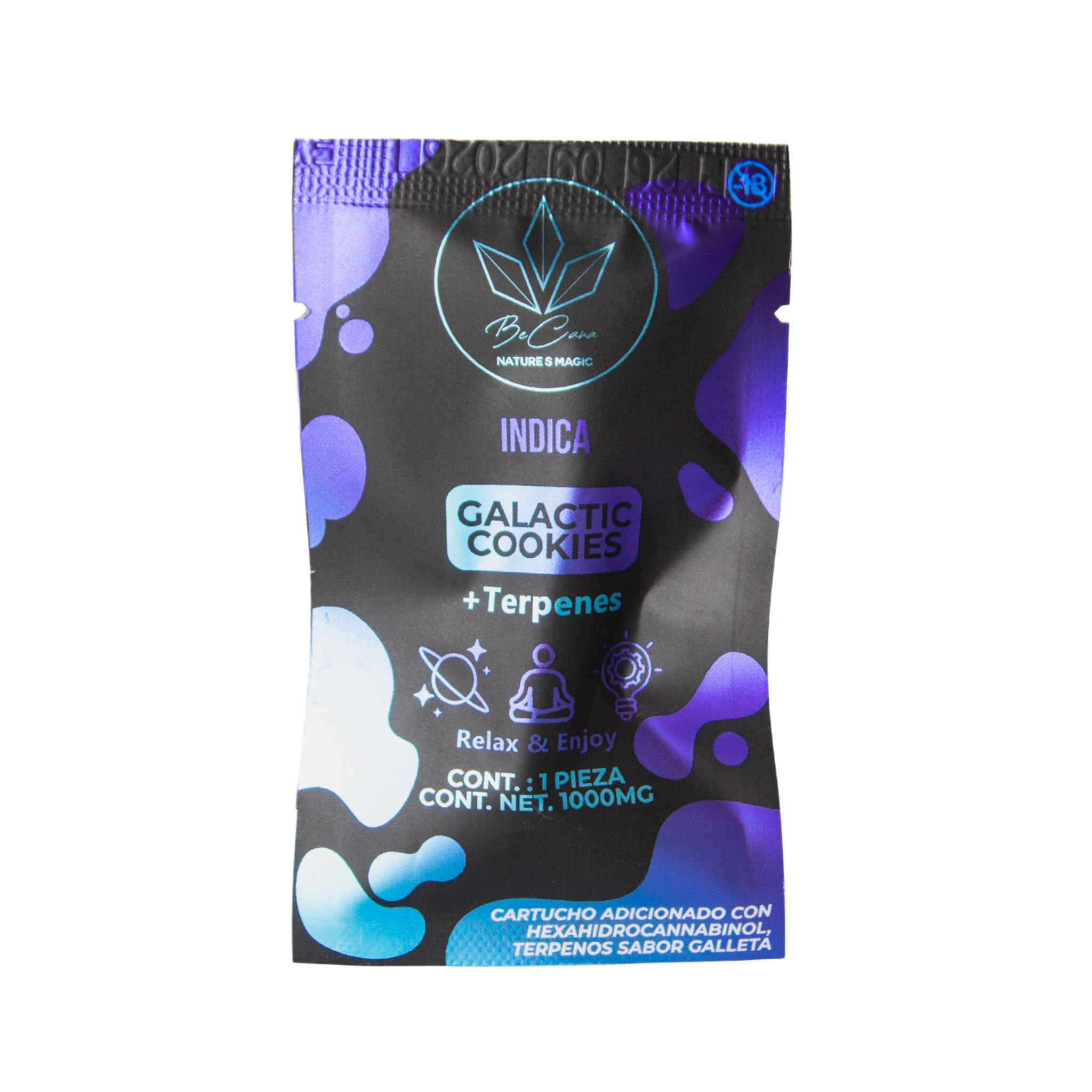 Be Cana Cartucho Wax HHC Terpenos 1g Galactic Cookies Indica Blonti México
