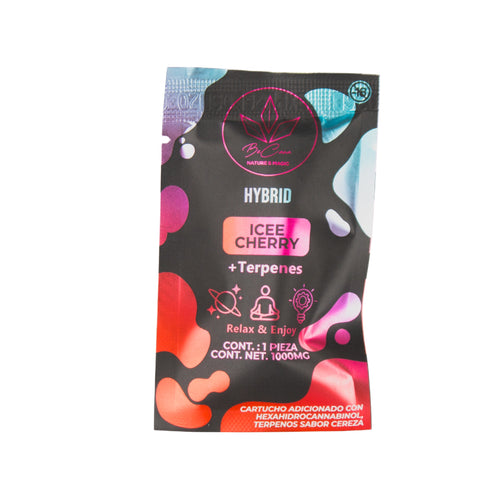 Be Cana Cartucho Wax HHC Terpenos 1g Icee Cherry Hybrid Blonti México