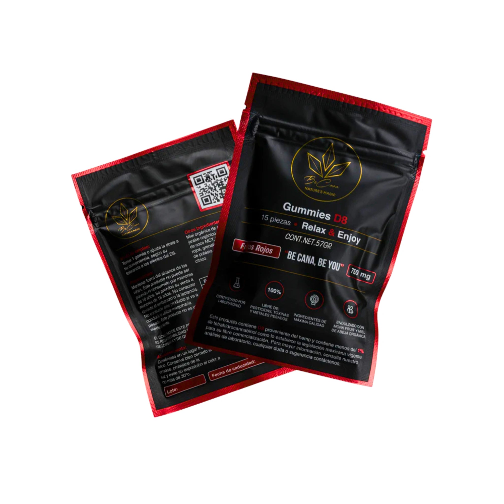 Be Cana Gomitas Delta 8 Relax Enjoy 50mg Frutos Rojos 15 Piezas Blonti México