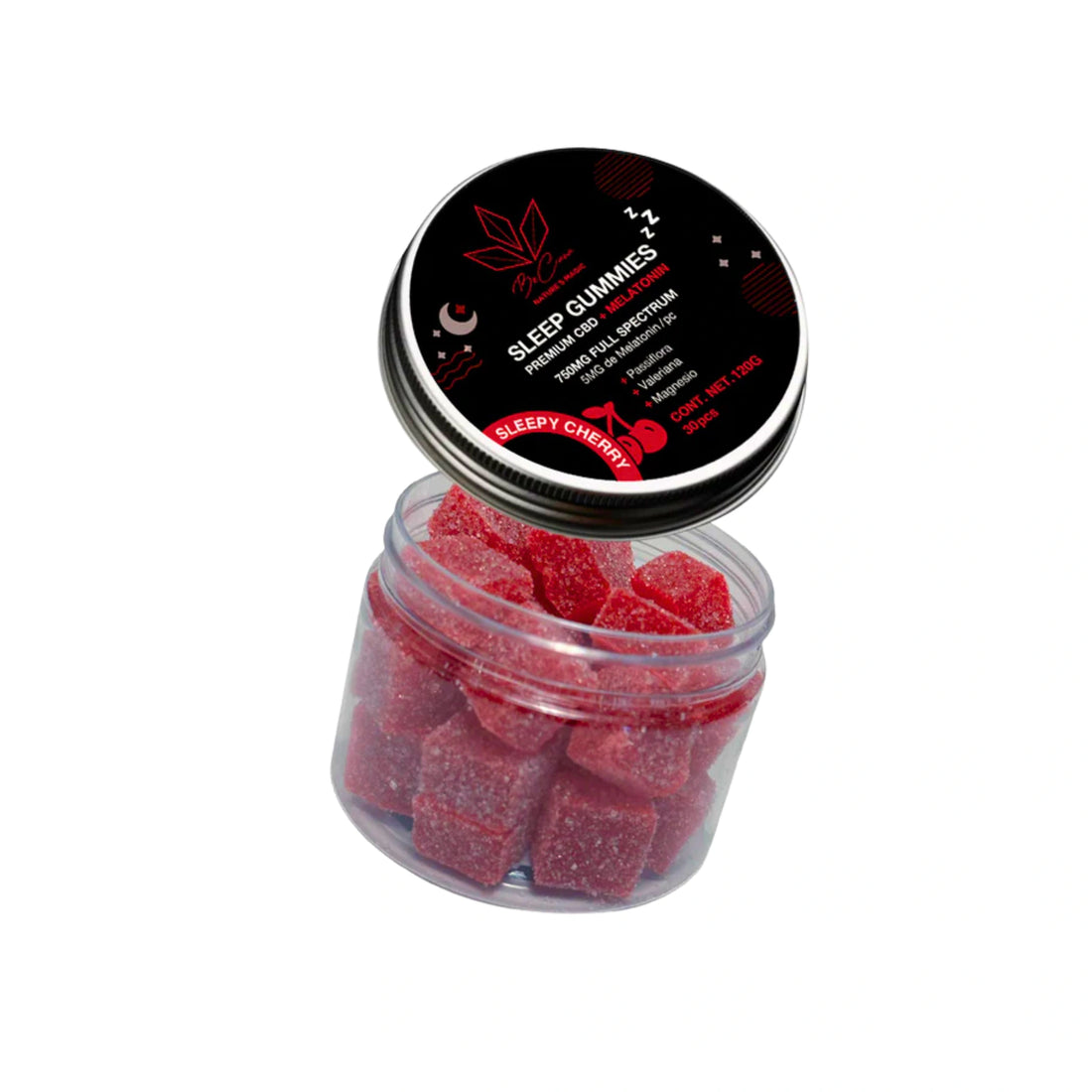 Be Cana Gomitas CBD Melatonina Para Dormir 750mg Sleep Cherry 30 Piezas Blonti México