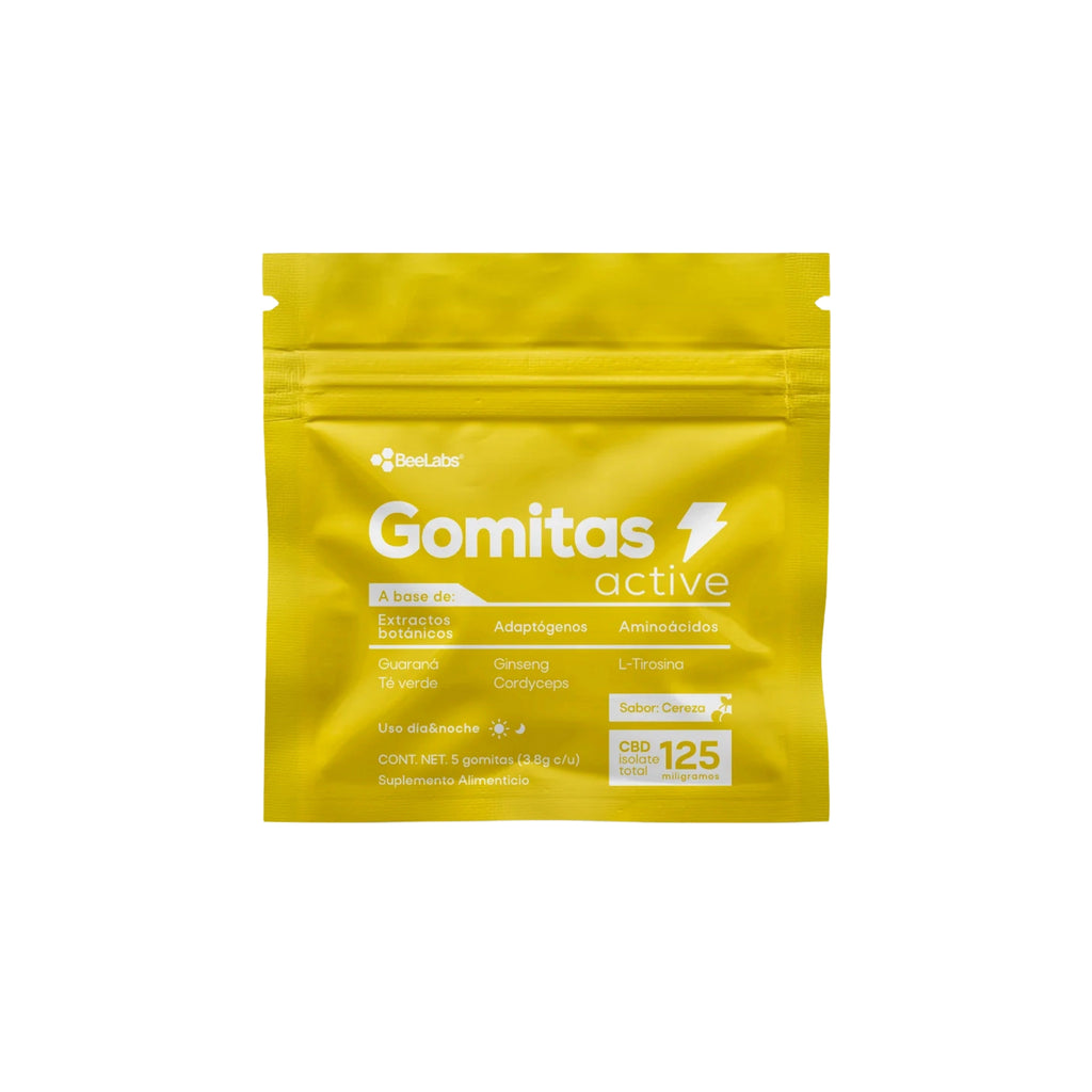 BeeLabs Gomitas CBD Active Ginseng Cordyceps 25mg Sobre 5 Piezas Blonti México
