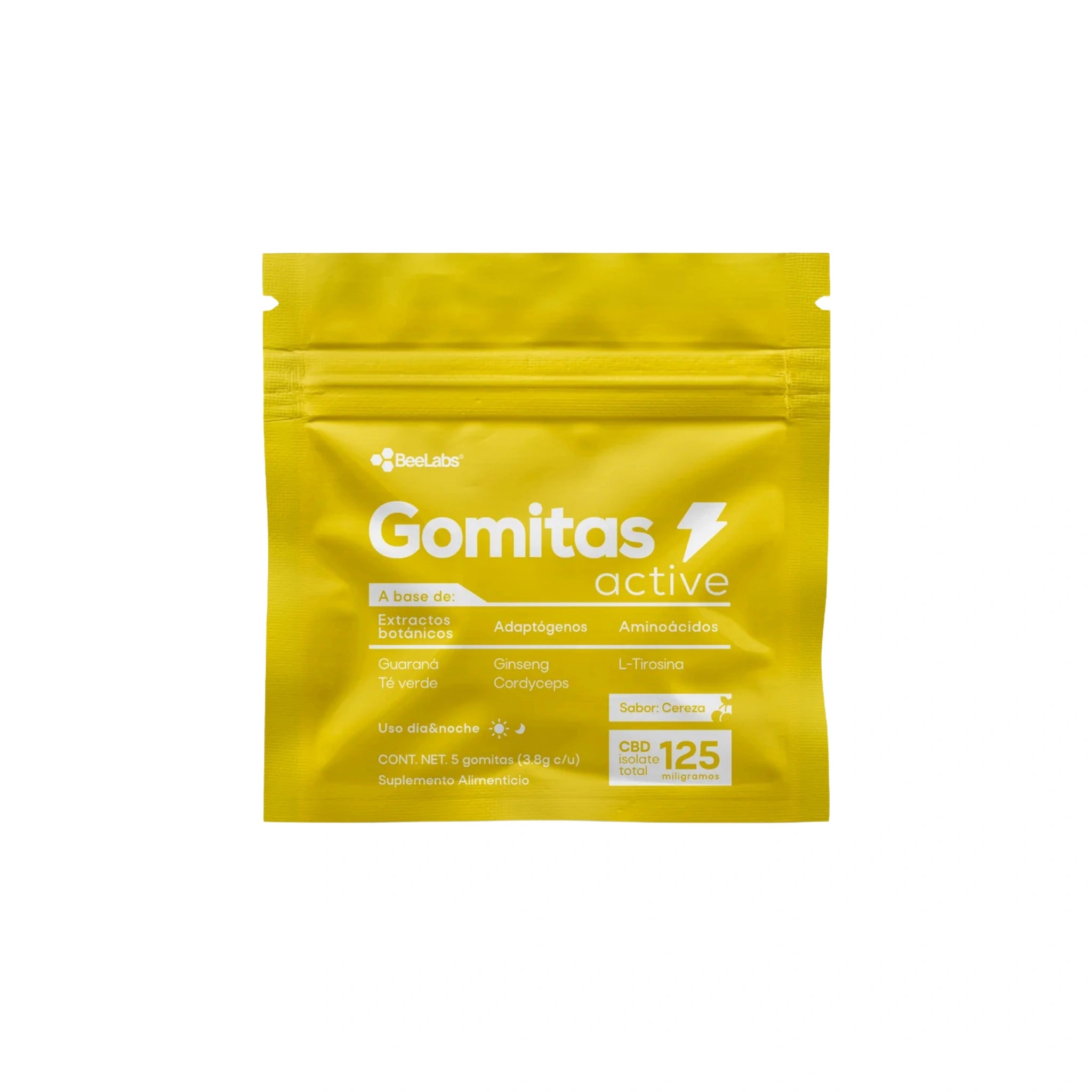 BeeLabs Gomitas CBD Active Ginseng Cordyceps 25mg Sobre 5 Piezas Blonti México