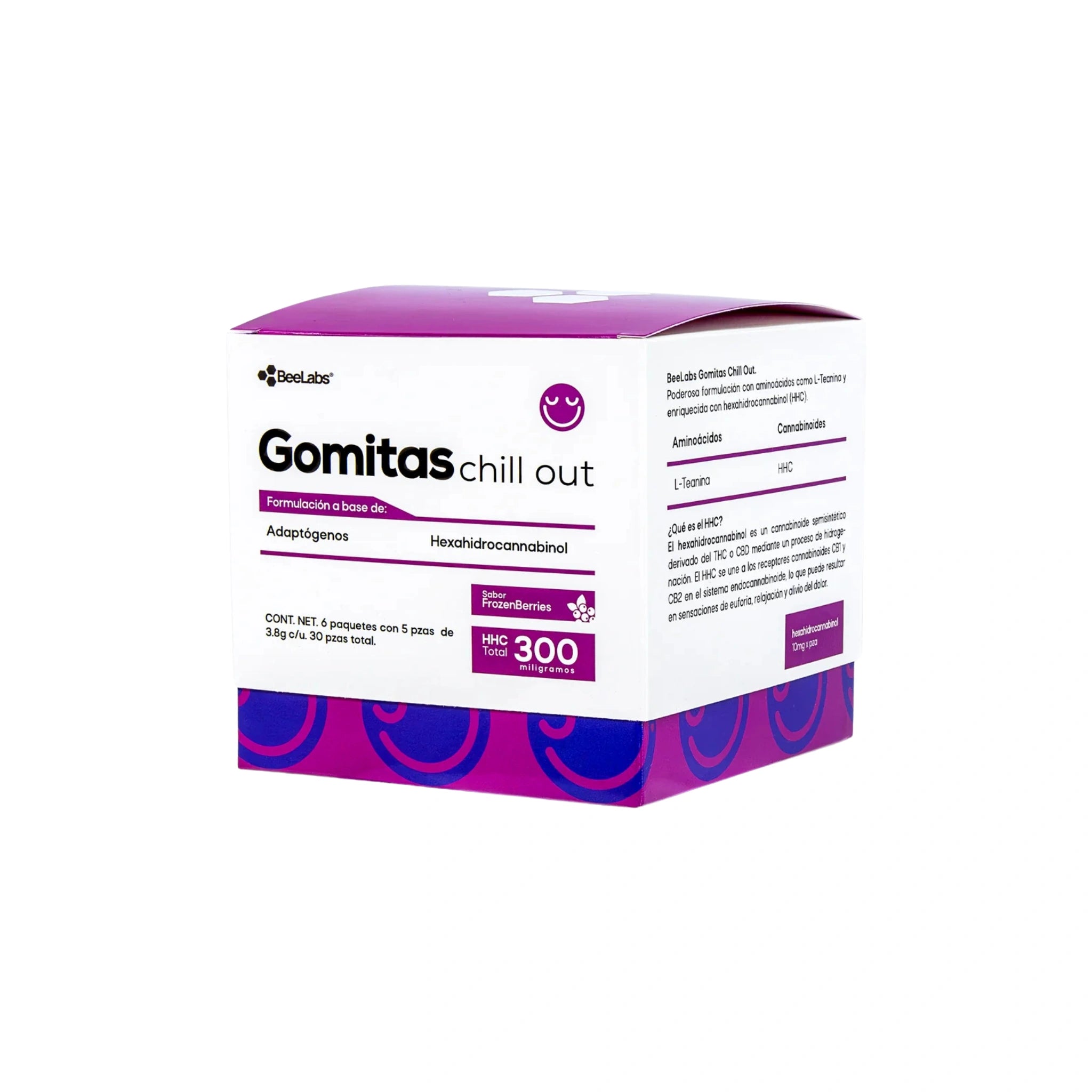 BeeLabs Gomitas HHC L-Teanina Chill Out 10mg Caja 6 Sobres Blonti México