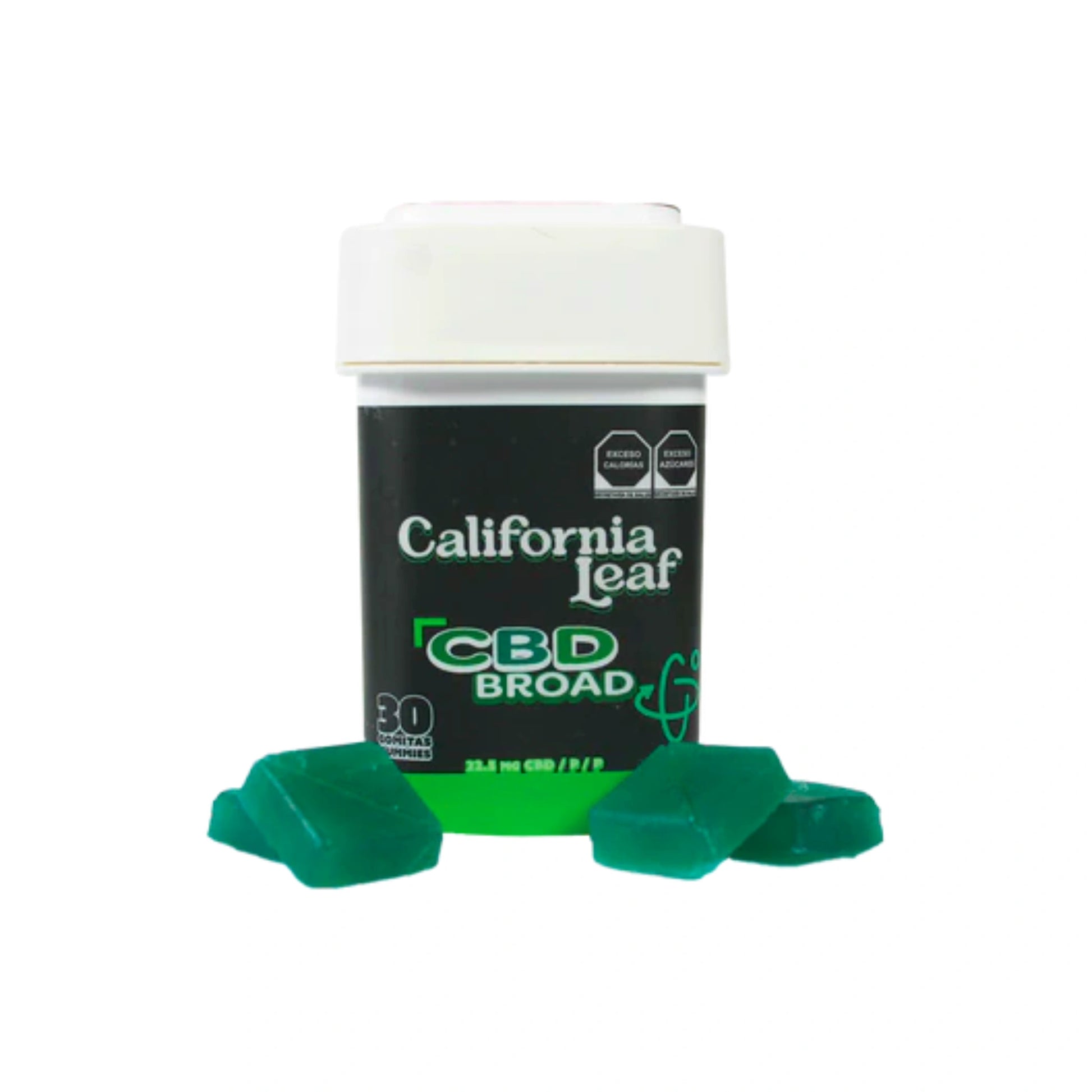California Leaf Gomitas CBD Broad Spectrum Nanotech 23mg Mora Azul 15 Piezas Blonti México
