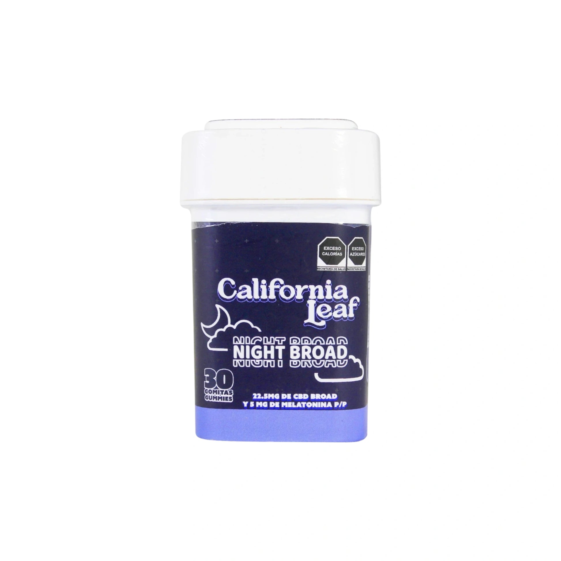 California Leaf Gomitas CBD Broad Spectrum Melatonina 22mg Night 15 Piezas Blonti México