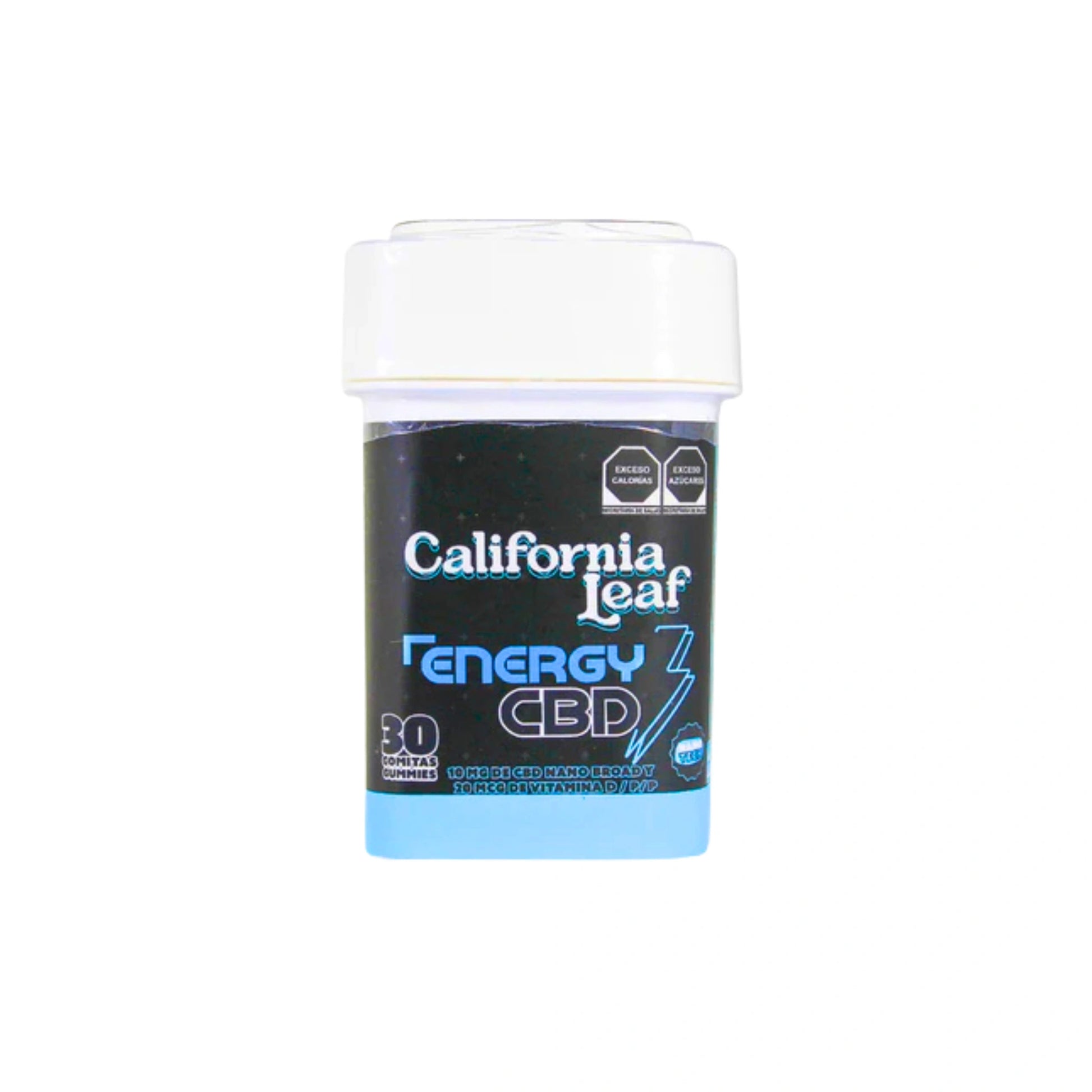 California Leaf Gomitas CBD CBG Energy Broad Nanotech 10mg Frutos Rojos 30 Piezas Blonti México