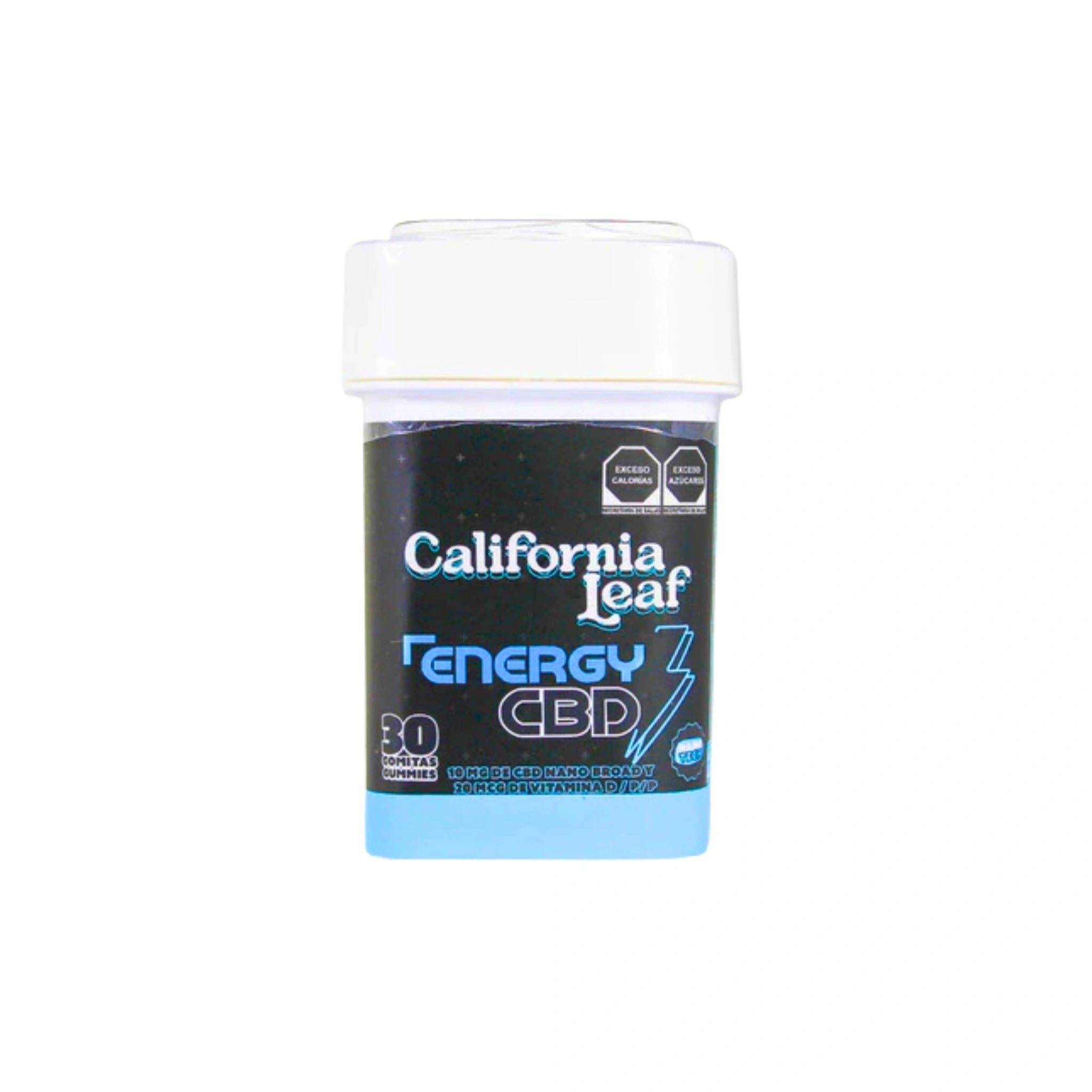 California Leaf Gomitas CBD CBG Energy Broad Nanotech 10mg Frutos Rojos 30 Piezas Blonti México