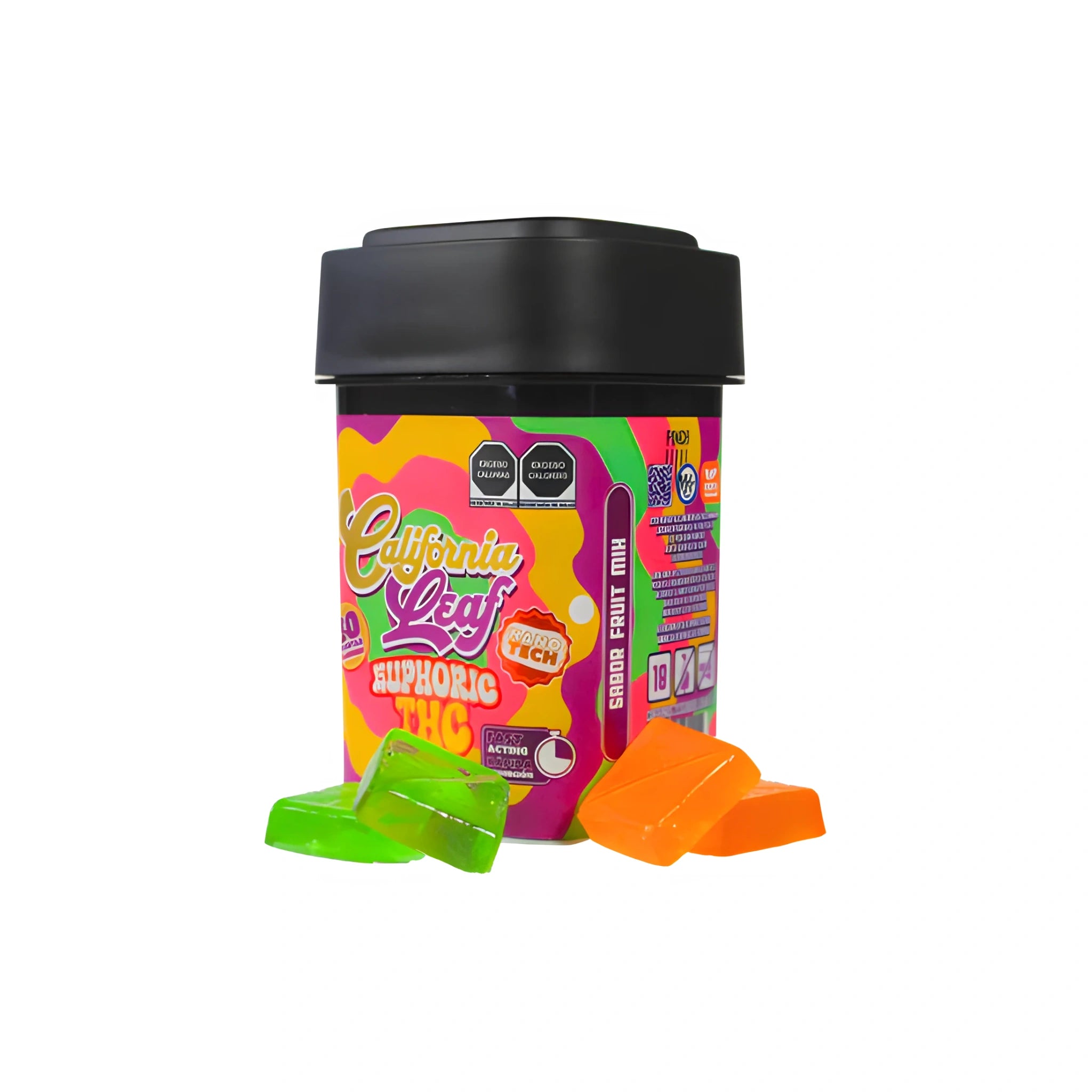 California Leaf Gomitas Delta 9 Nanotech 25mg Euphoric Sativa Detalle Blonti México