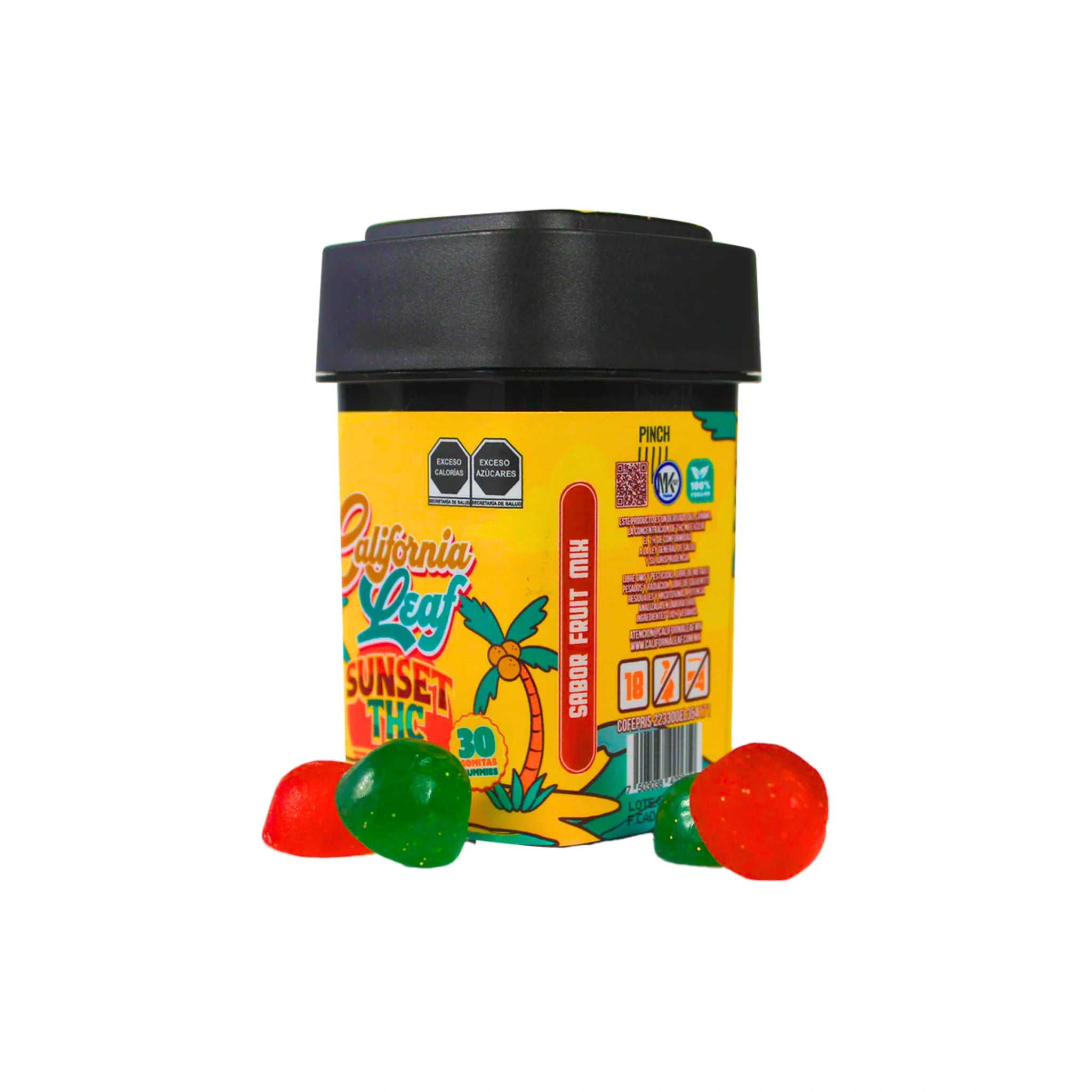 California Leaf Gomitas HHC Sunset 30mg Fruit Mix 30 Piezas Blonti México