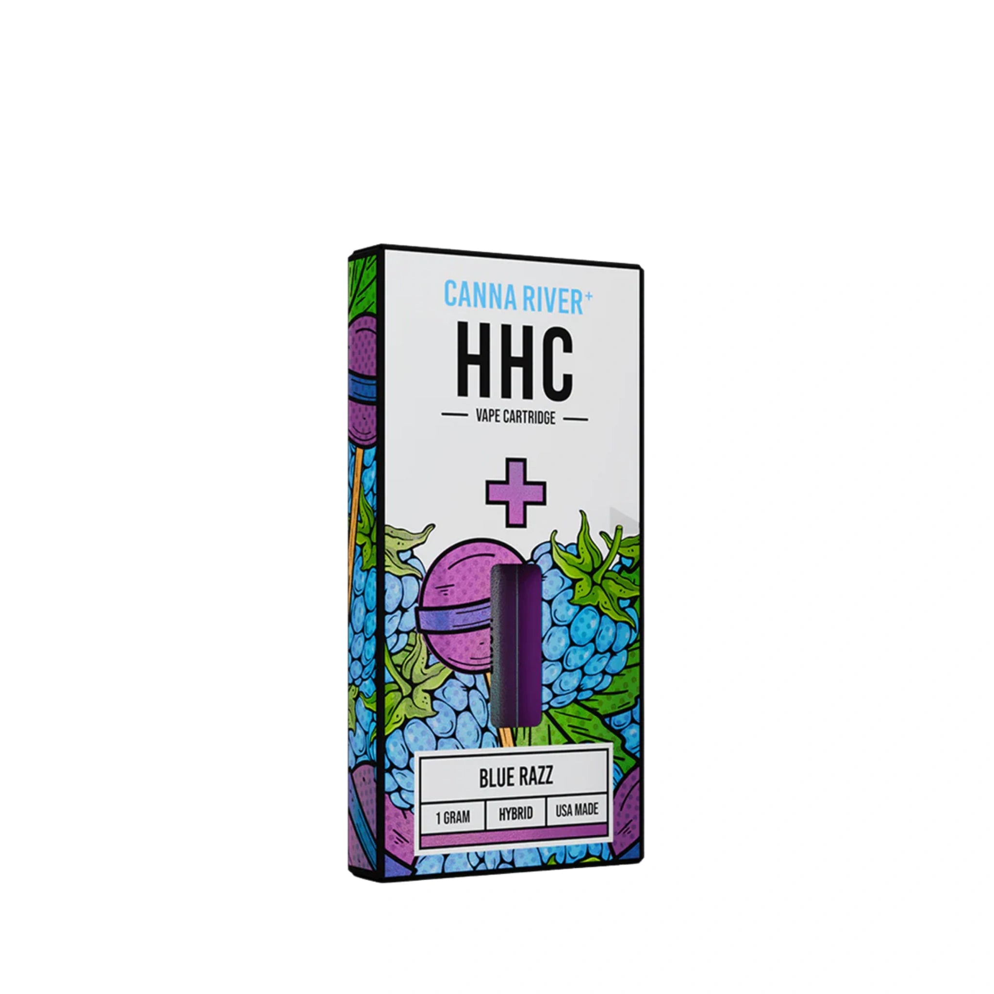 Canna River Cartucho Wax Desechable HHC 1g Blue Razz Hybrid Blonti México