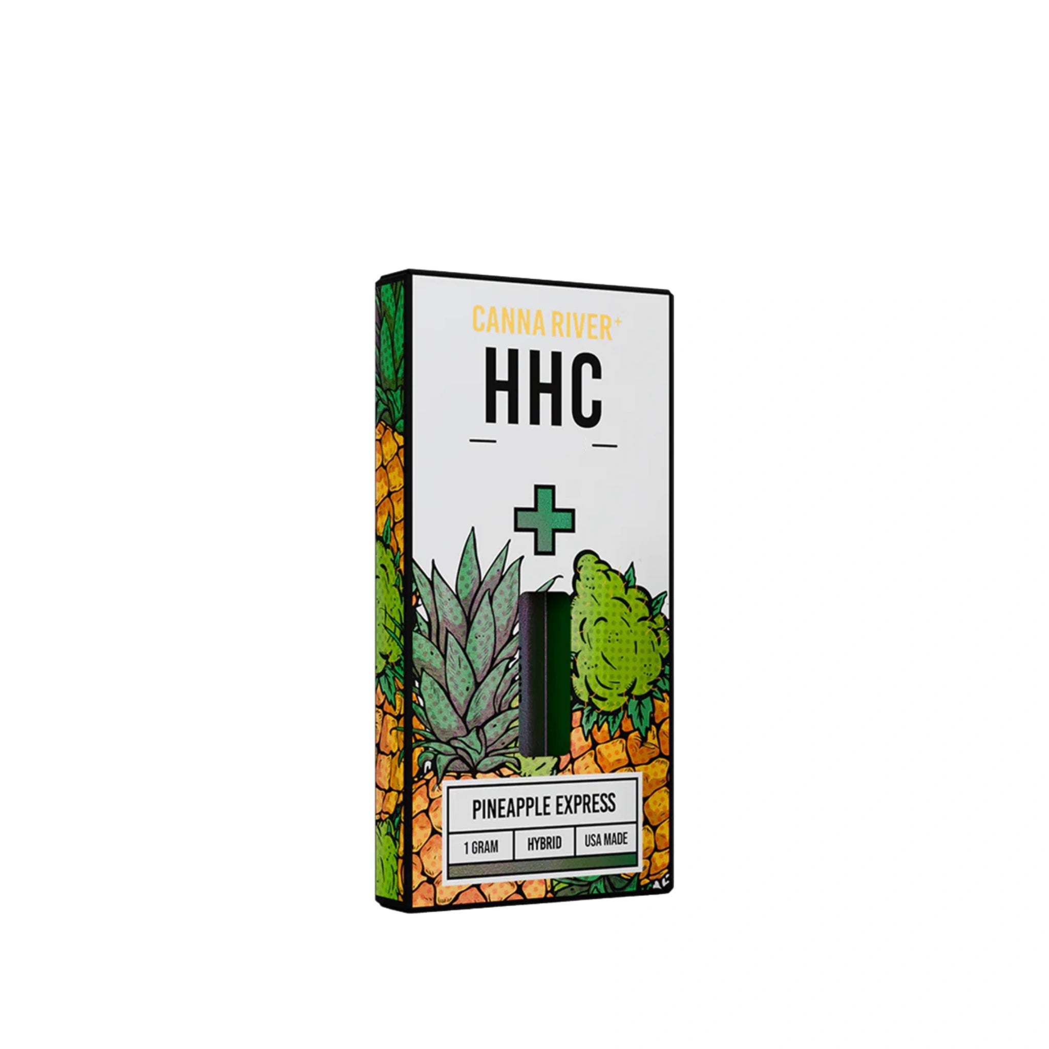 Canna River Cartucho Wax Desechable HHC 1g Pineapple Express Hybrid Blonti México