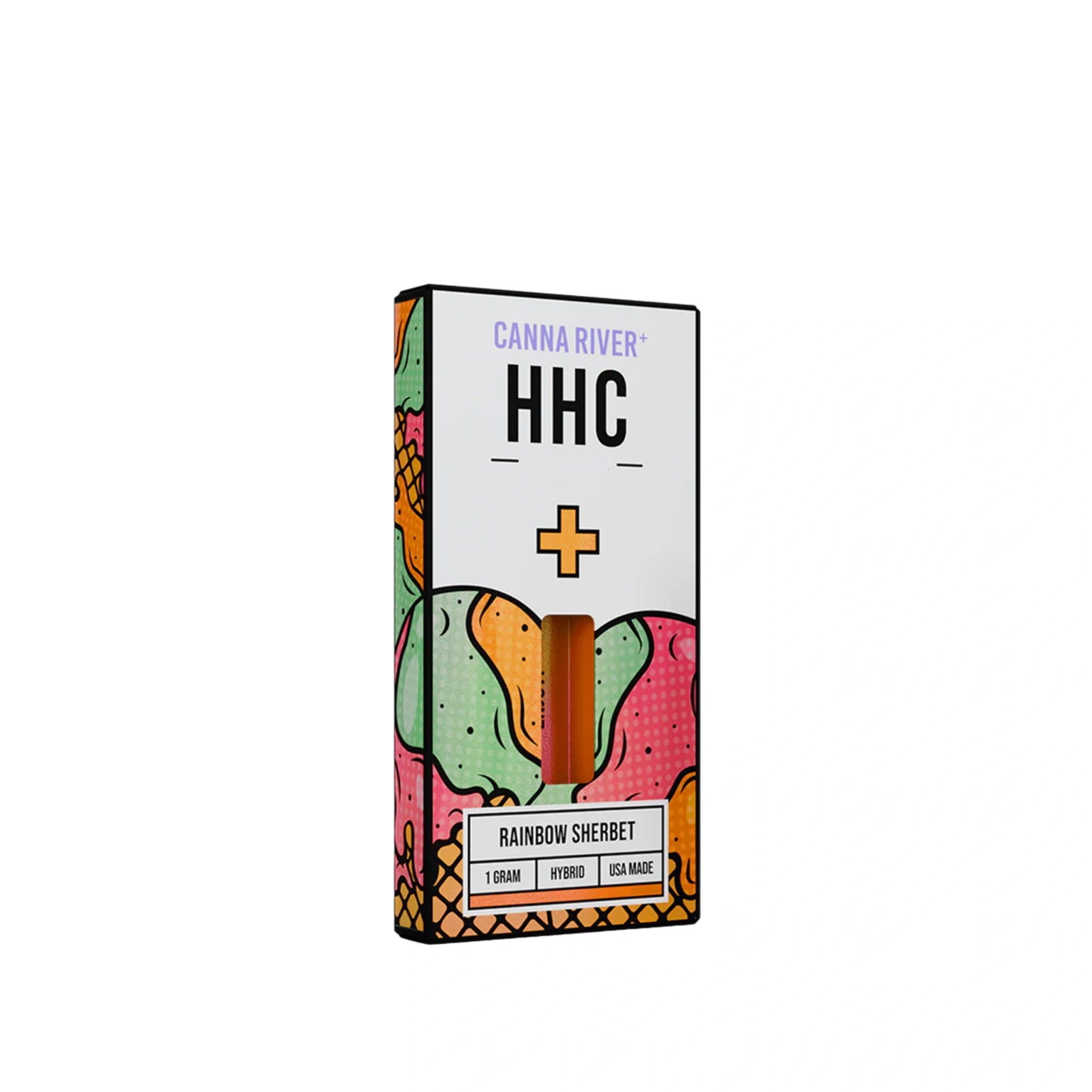 Canna River Cartucho Wax Desechable HHC 1g Rainbow Sherbet Hybrid Blonti México