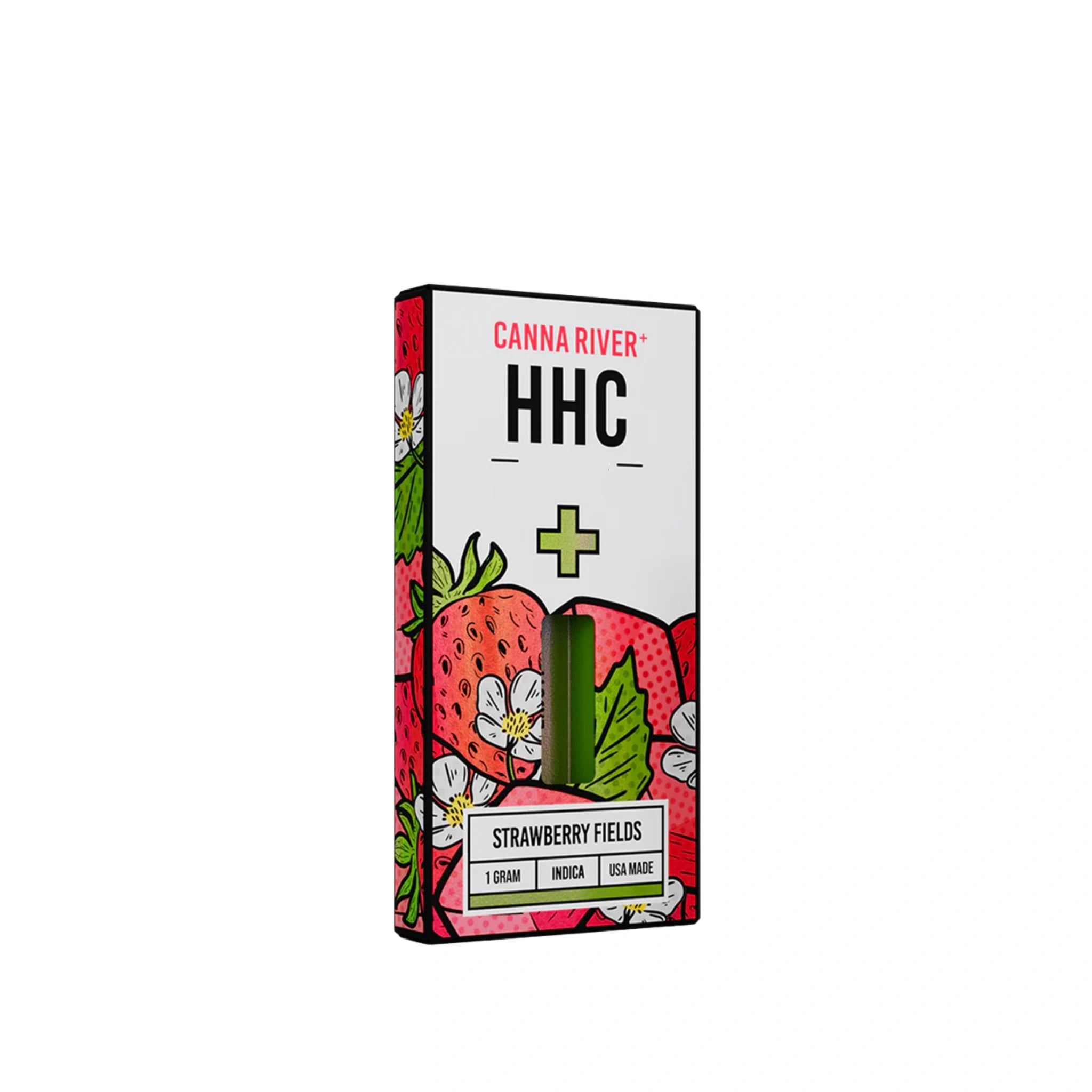 Canna River Cartucho Wax Desechable HHC 1g Strawberry Fields Indica Blonti México