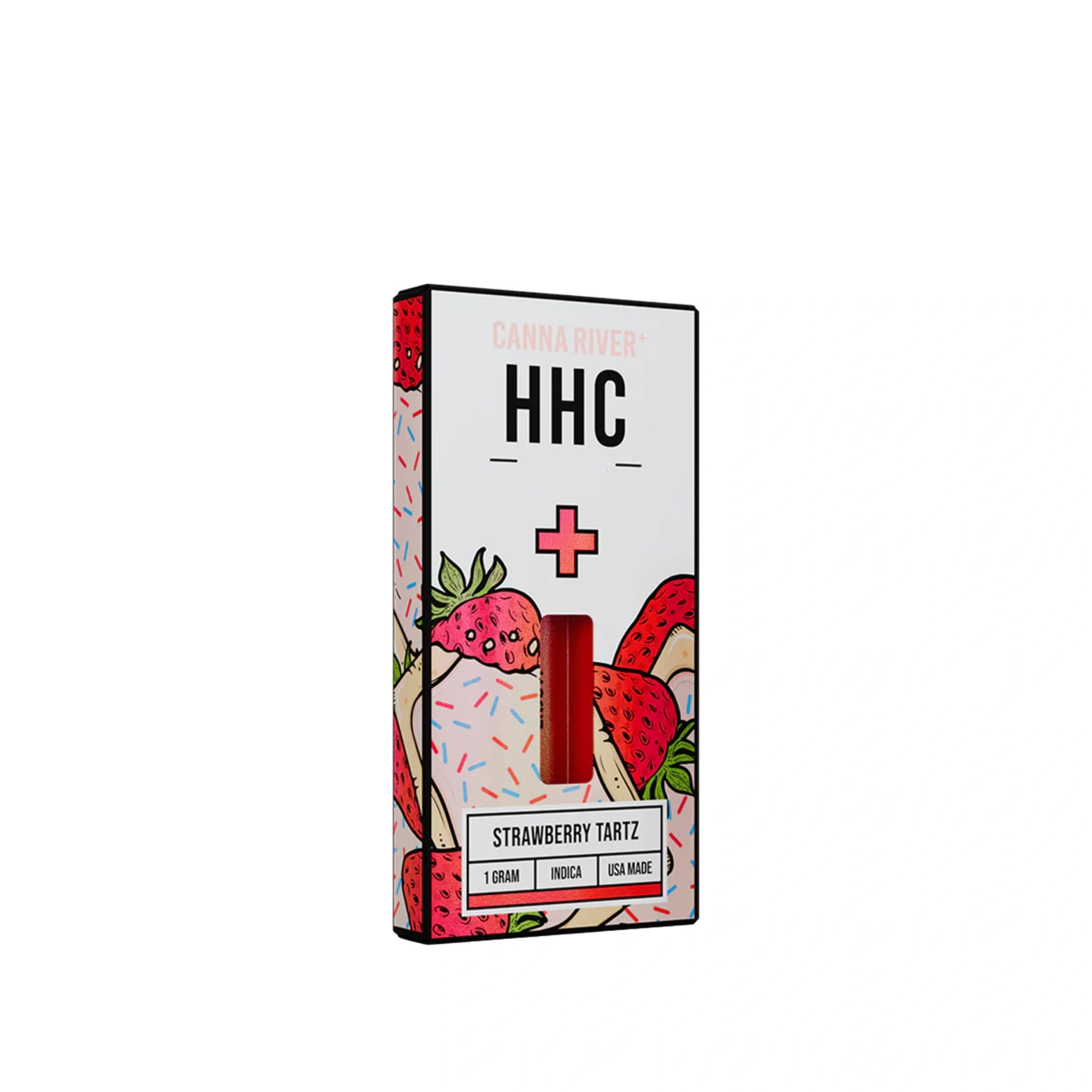 Canna River Cartucho Wax Desechable HHC 1g Strawberry Tartz Indica Blonti México