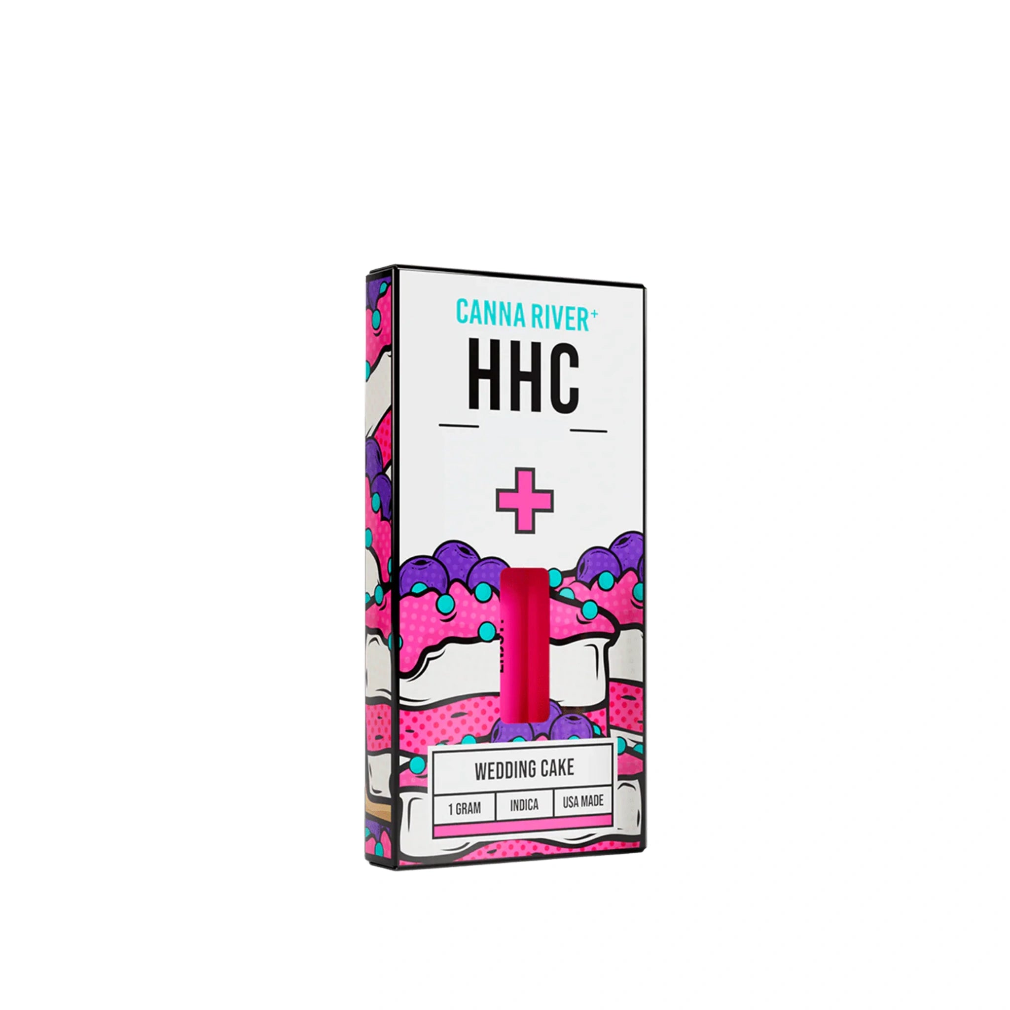 Canna River Cartucho Wax Desechable HHC 1g Wedding Cake Indica Blonti México
