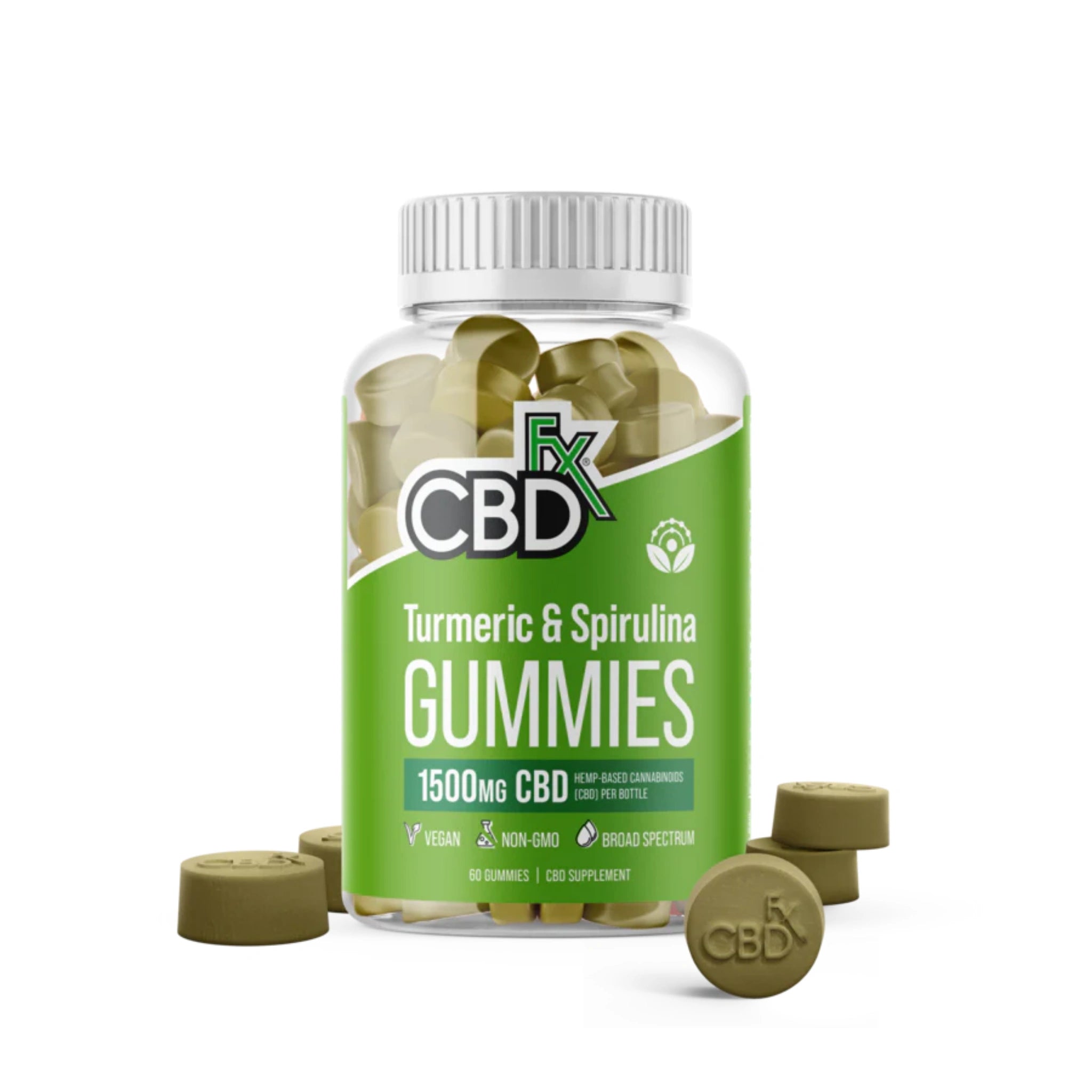 CBDfx Gomitas CBD Curcuma Espirulina 1500mg 60 Piezas Blonti México