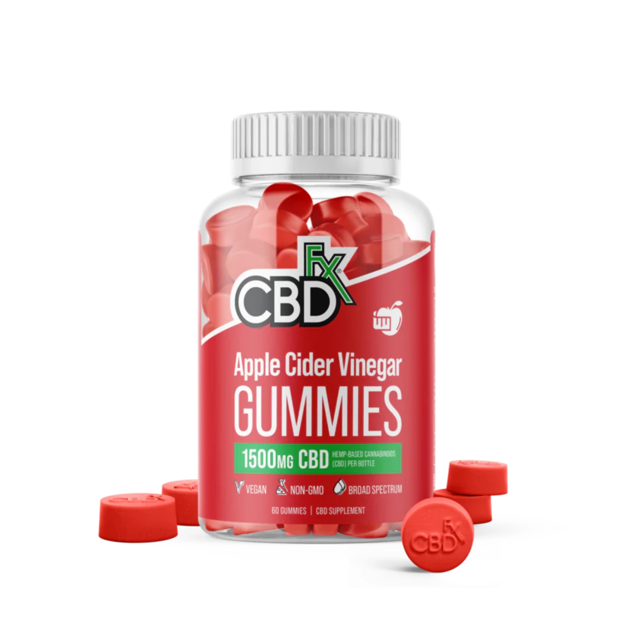 CBDfx Gomitas Vinagre Manzana CBD Granada 1500mg 60 Piezas Blonti México