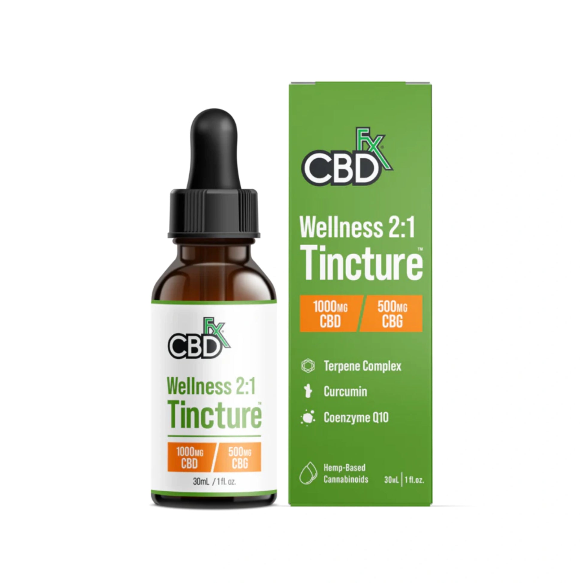 CBDfx Gotas CBD CBG Wellness 2:1 1000mg 30ml Blonti México