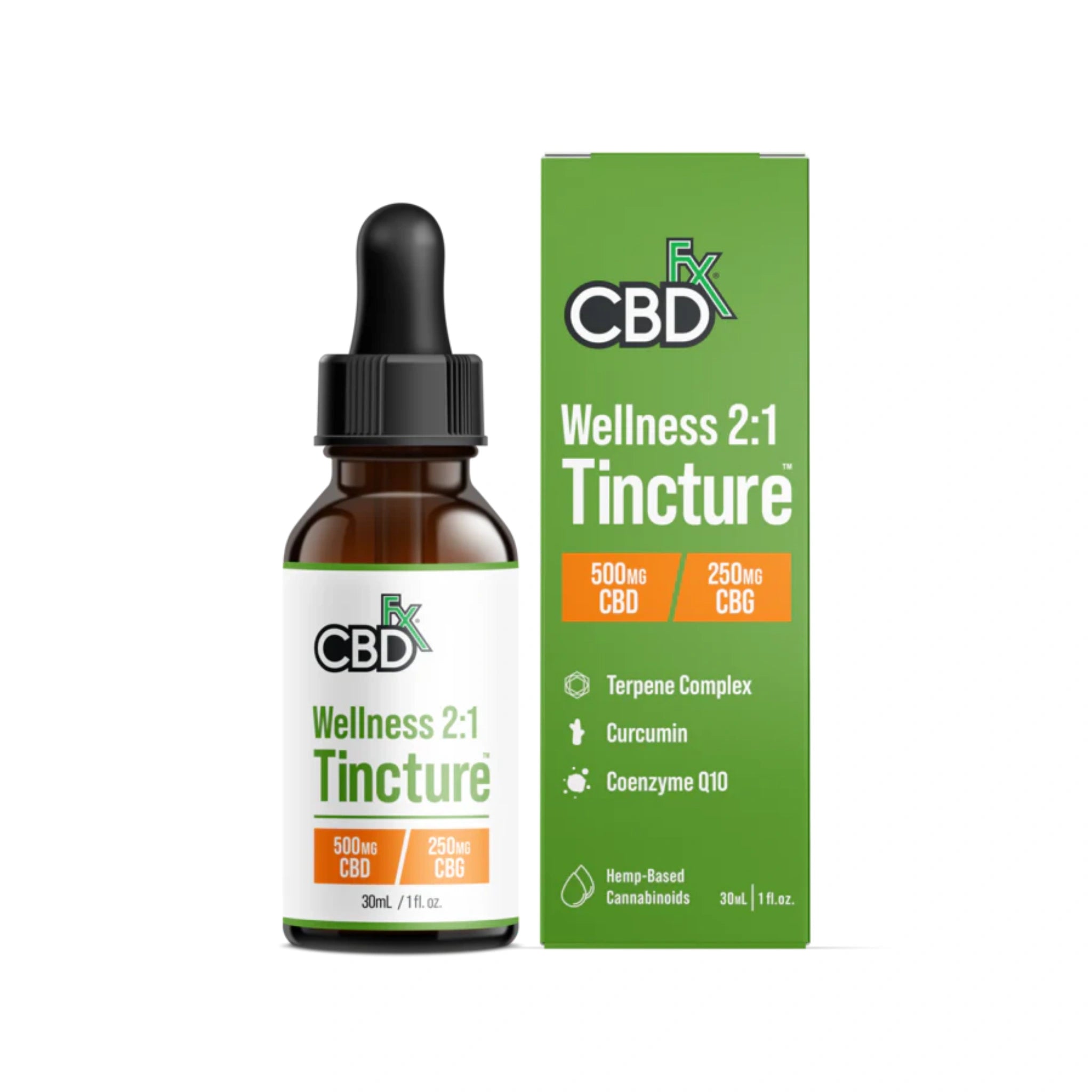 CBDfx Gotas CBD CBG Wellness 2:1 500mg 30ml Blonti México