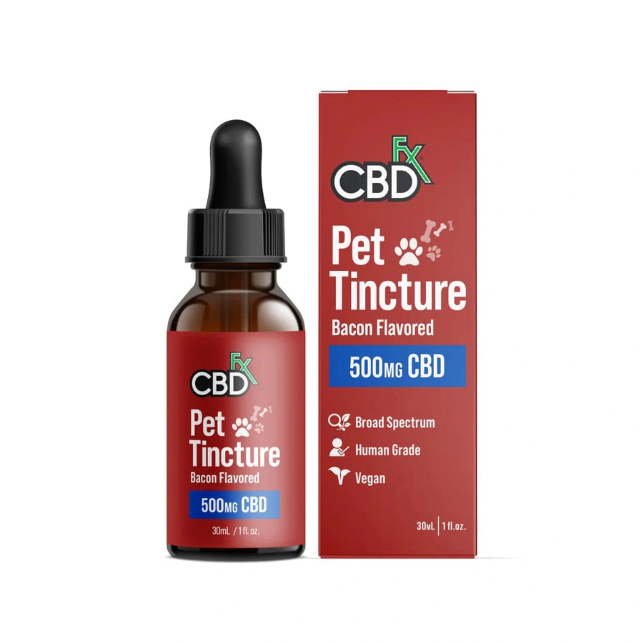 CBDfx Gotas CBD Broad Spectrum Perros 500mg Sabor Tocino Blonti México