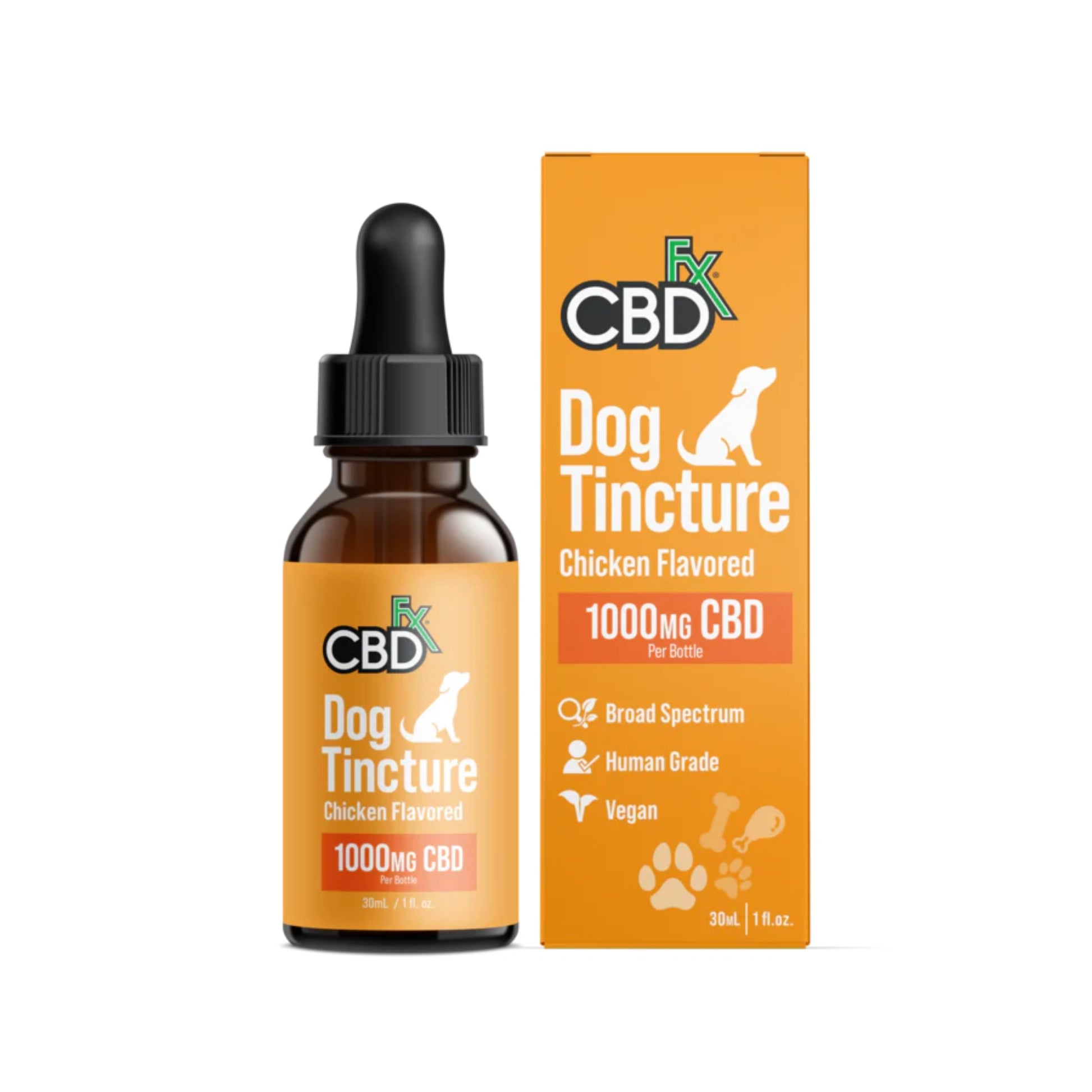 CBDfx Gotas CBD Broad Spectrum Perros 1000mg Sabor Pollo Blonti México