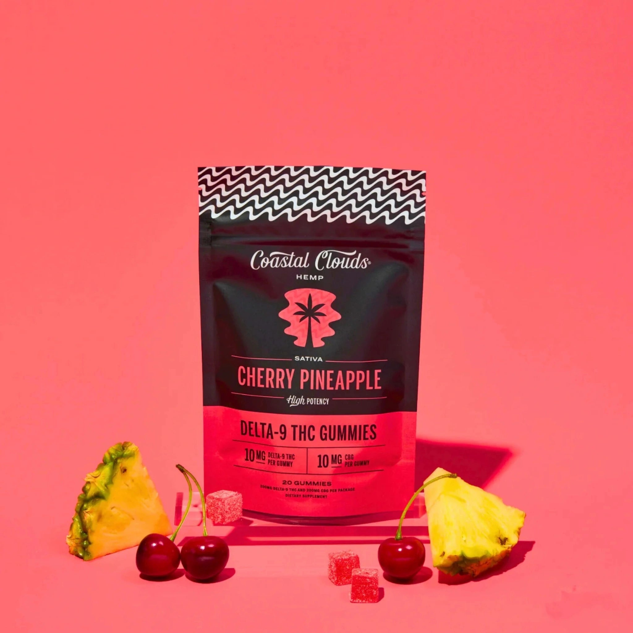 Coastal Clouds Gomitas Delta 9 10mg CBN 5mg Cherry Pineapple 20 Piezas Blonti México