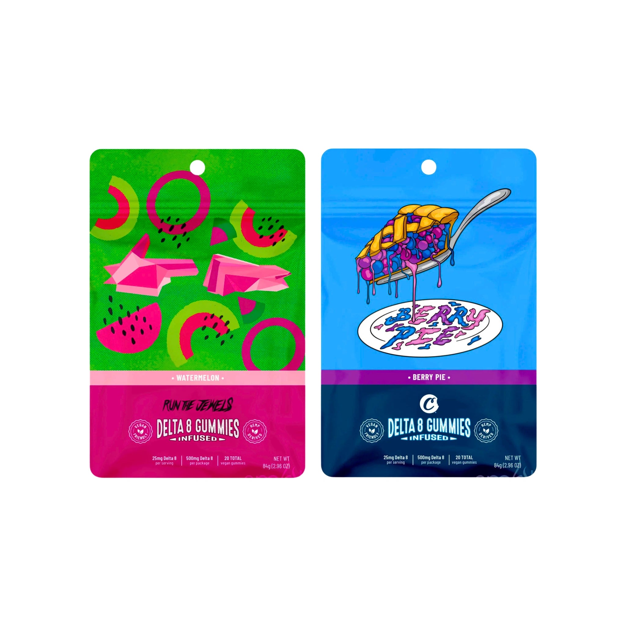 Cookies Gomitas Delta 8 25mg Watermelon Berry Pie 20 Piezas Blonti México