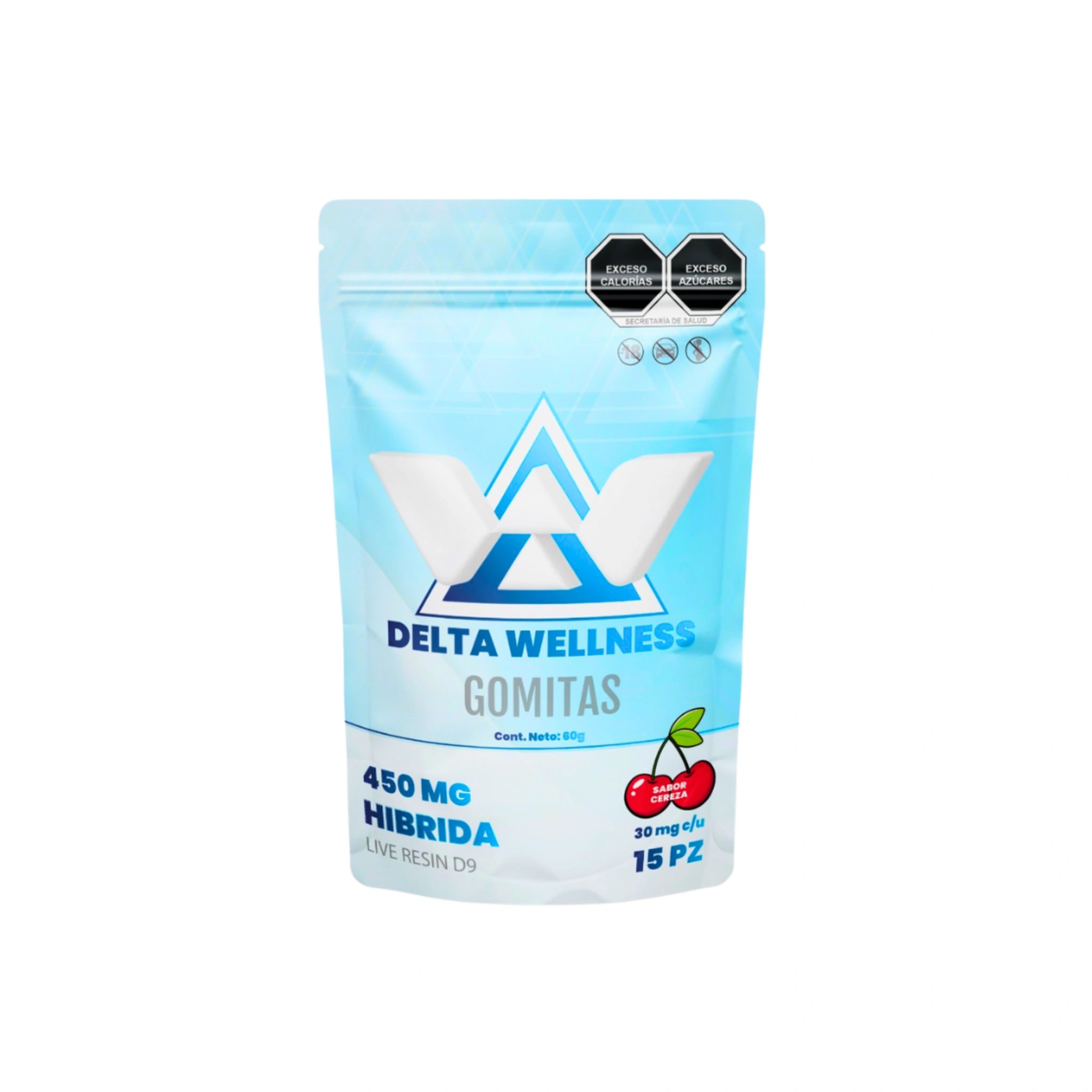 Delta Wellness Gomitas Delta 9 Live Resin 30mg 15 Piezas Cereza Hibrida Blonti México