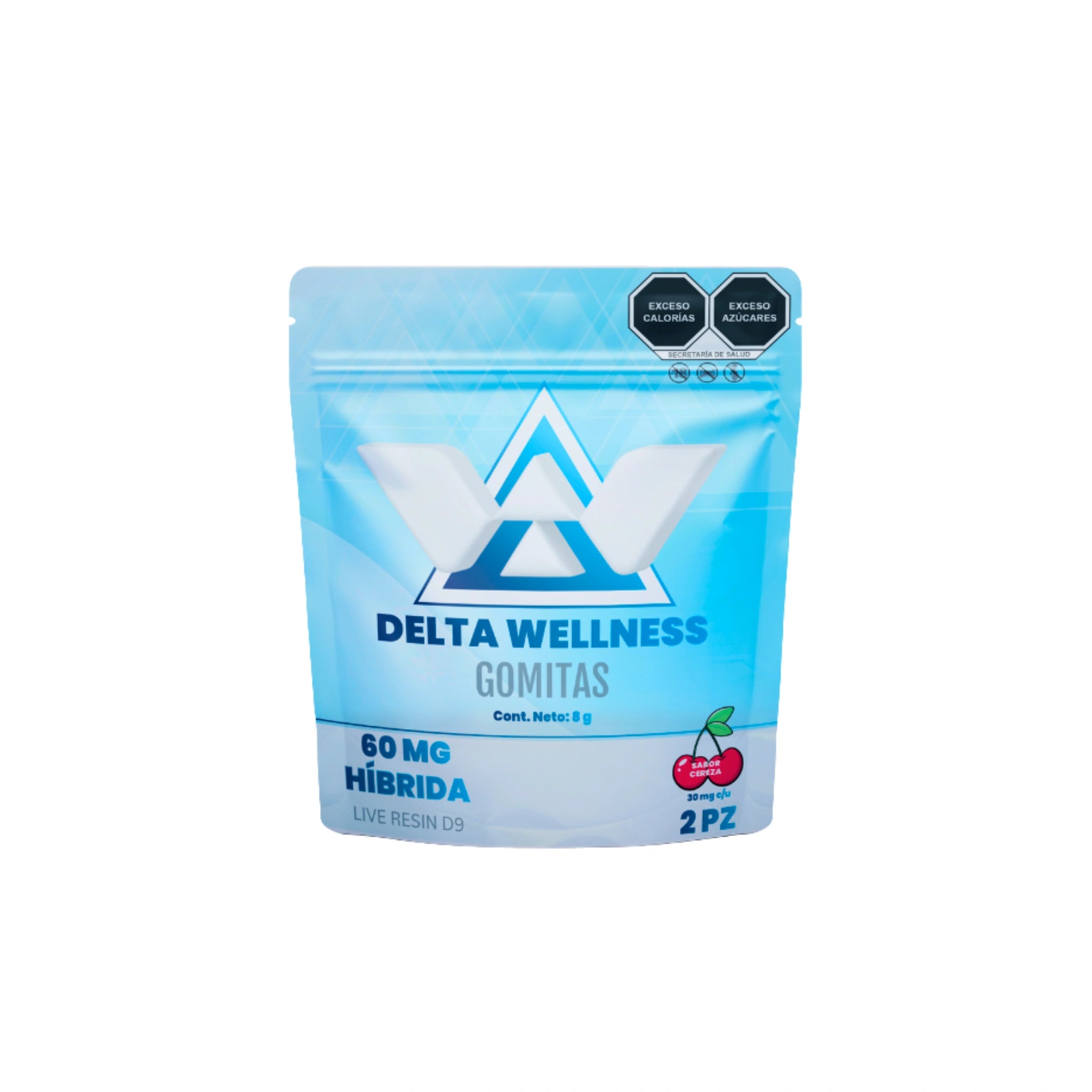 Delta Wellness Gomitas Delta 9 Live Resin 30mg 2 Piezas Cereza Hibrida Blonti México