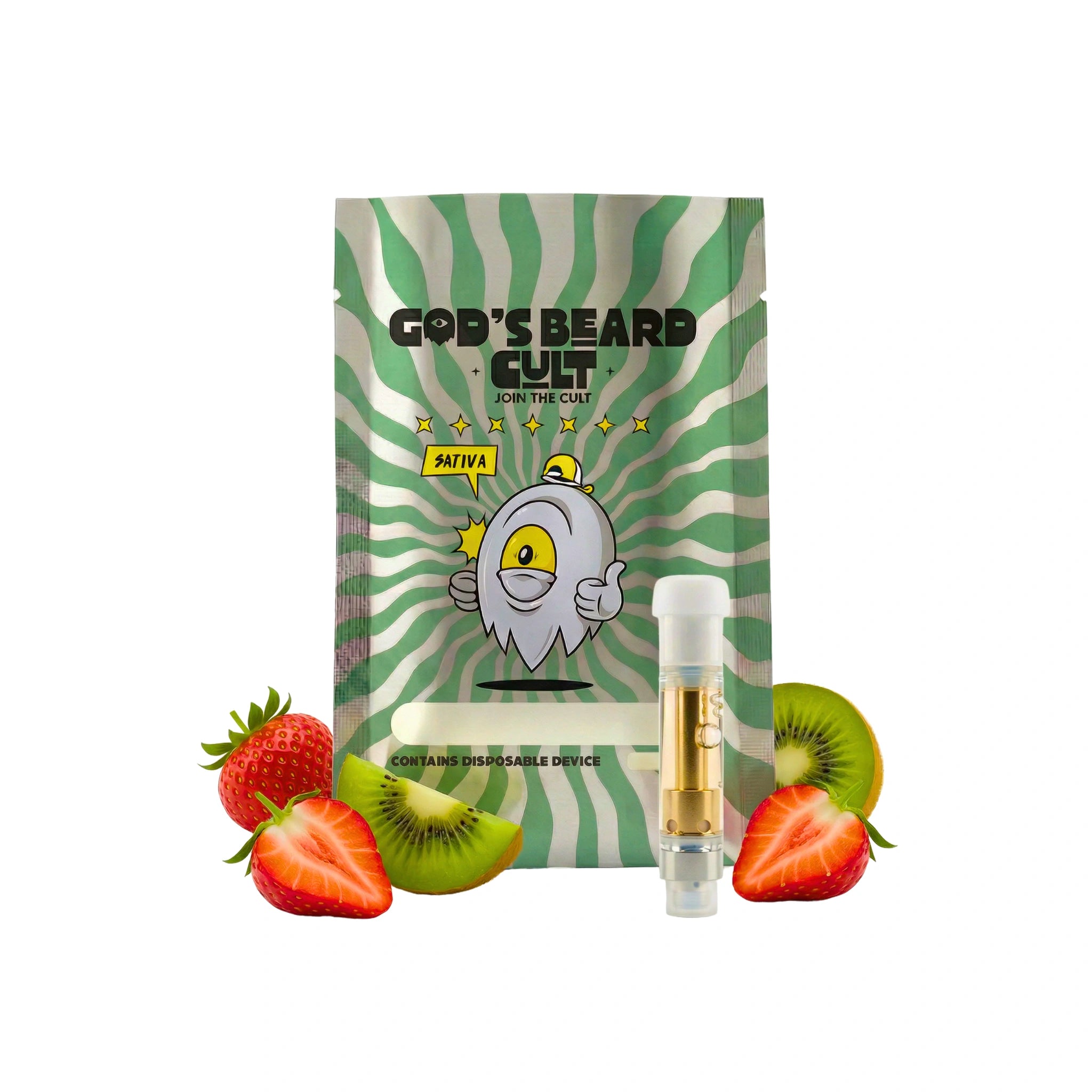 Gods Beard Cult Cartucho Wax HHC HHCP Live Resin 1g Arizona Fresa Kiwi Sativa Blonti México