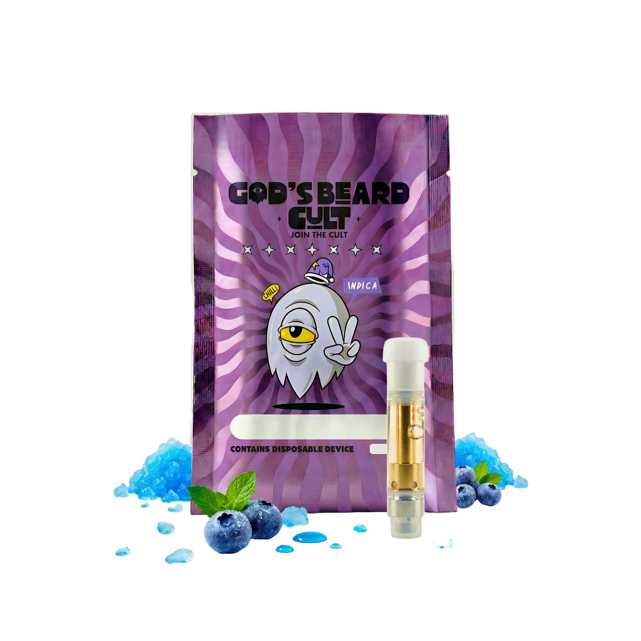 Gods Beard Cult Cartucho Wax HHC HHCP Live Resin 1g Blue Icee Indica Blonti México
