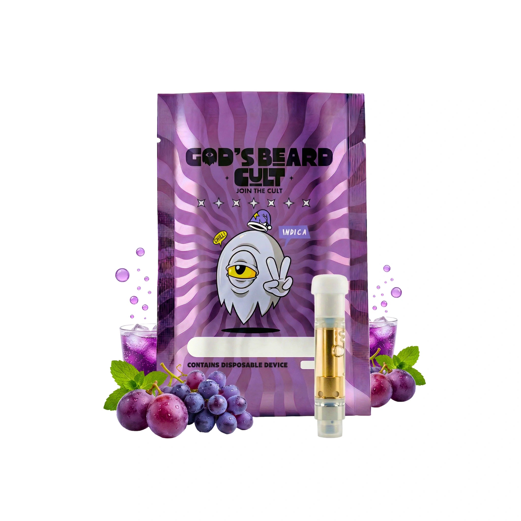 Gods Beard Cult Cartucho Wax HHC HHCP Live Resin 1g Delaware Punch Blonti México