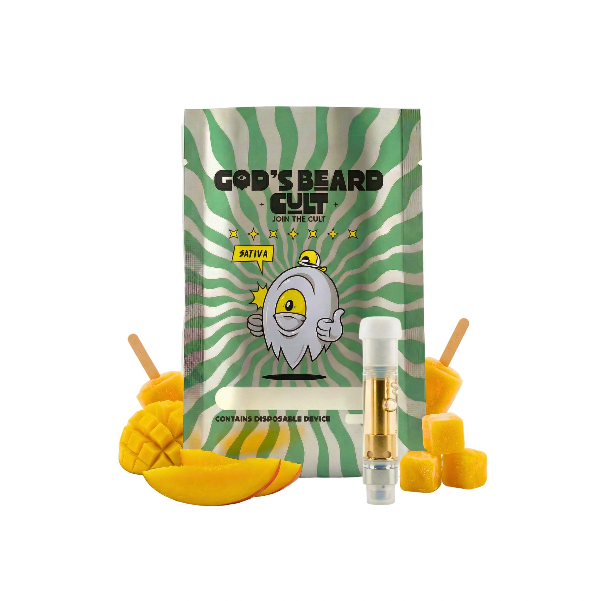 Gods Beard Cult Cartucho Wax HHC HHCP Live Resin 1g Mangonada Sativa Blonti México