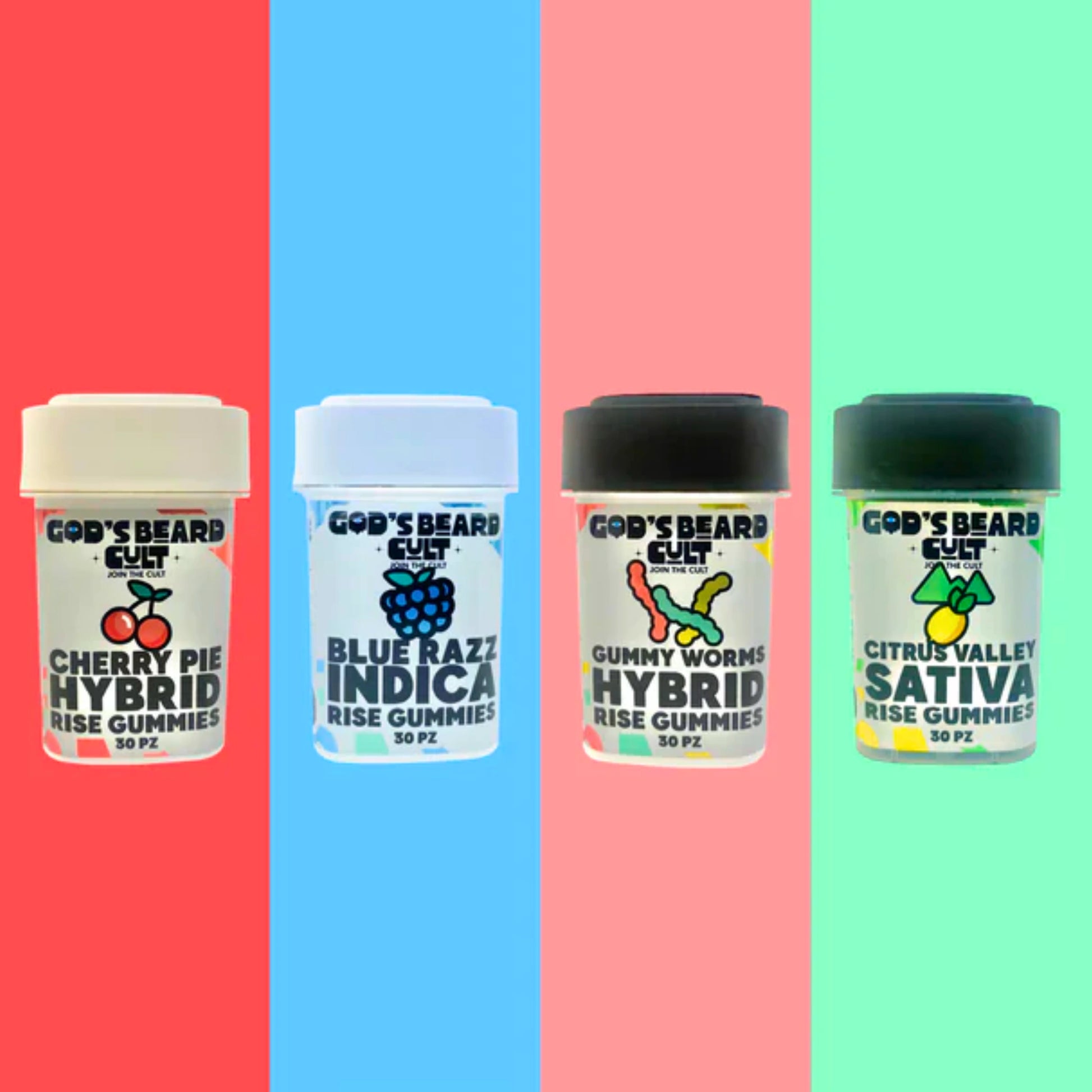 Gods Beard Cult Gomitas Rise Delta 9 100mg CBD Blonti México