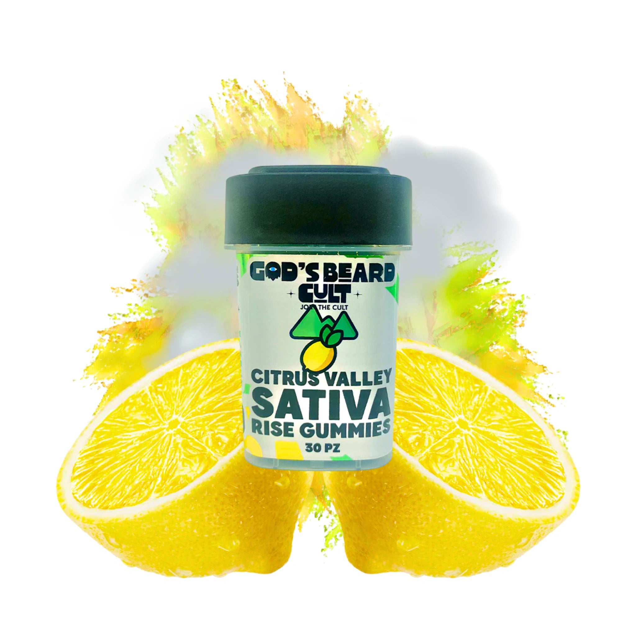 Gods Beard Cult Gomitas Rise Delta 9 30mg CBD Citrus Valley Sativa Blonti México