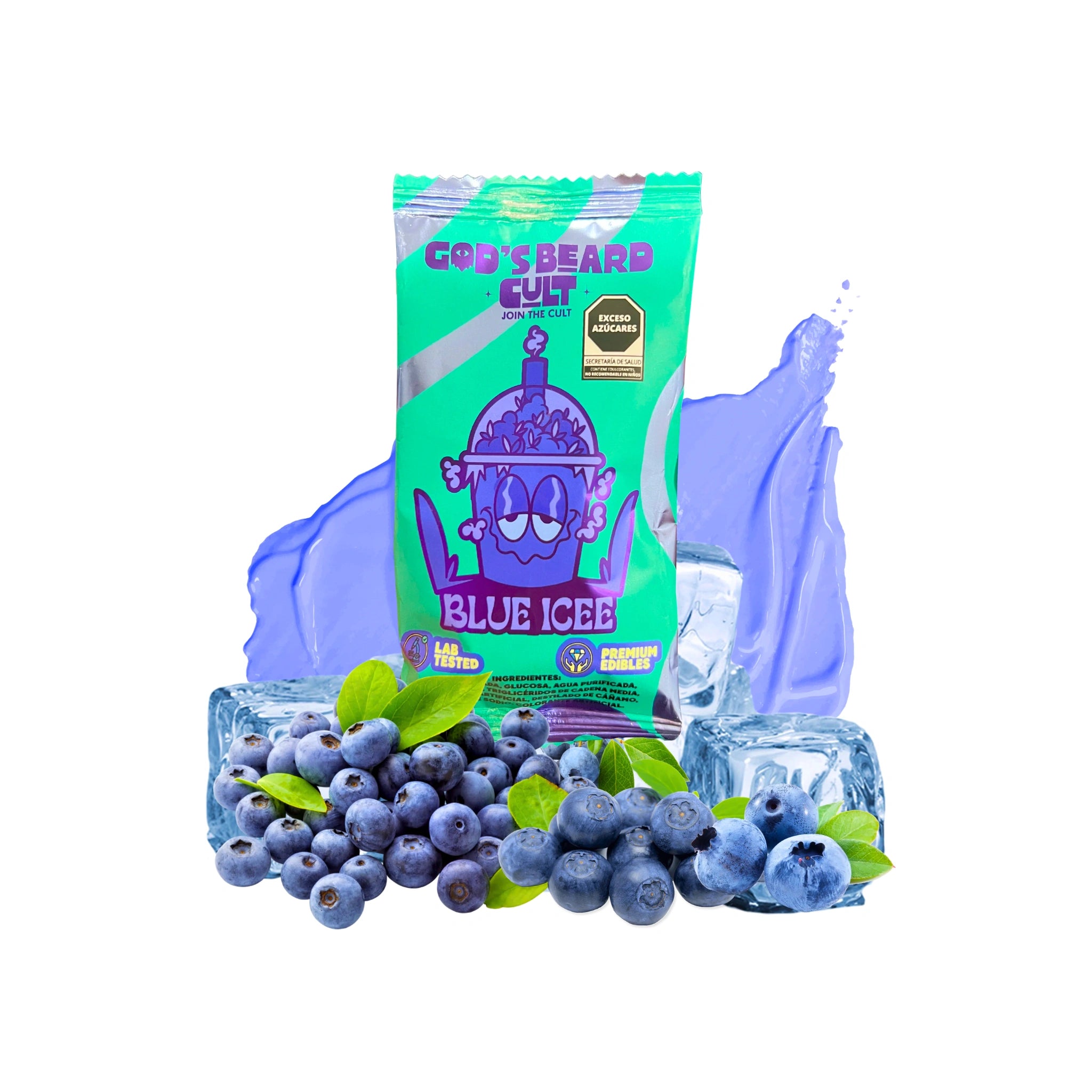 Gods Beard Cult Paletas Delta 9 50mg Blue Icee Blonti México