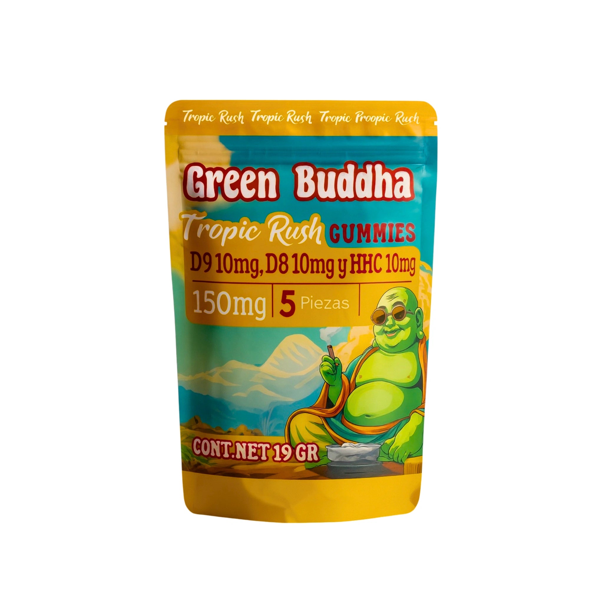 Green Buddha Gomitas Delta 9 Delta 8 HHC 30mg Tropic Rush 5 Piezas Blonti México