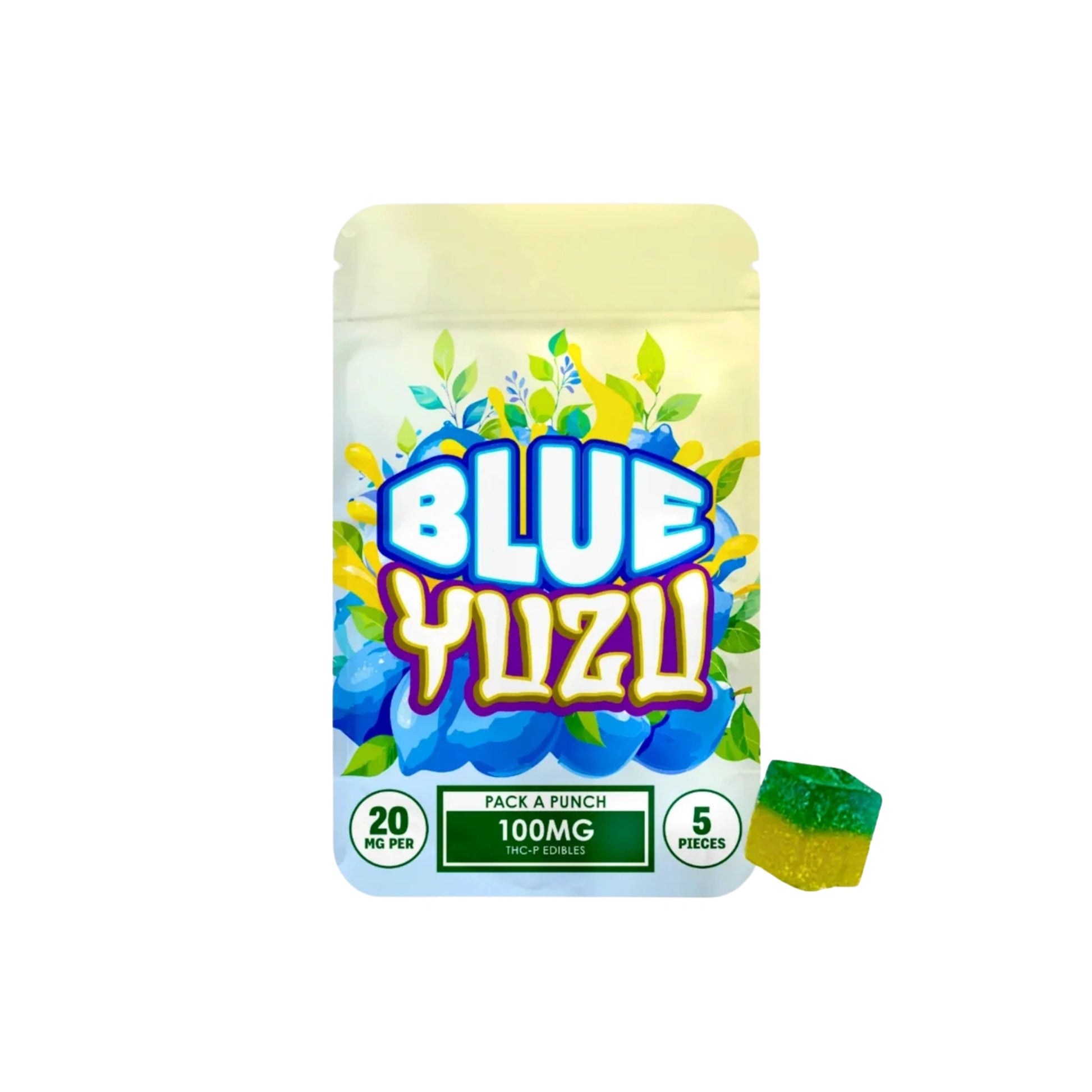 Hidden Hills Gomitas Pack a Punch THCP 20mg 5 Piezas Blue Yuzu Blonti México