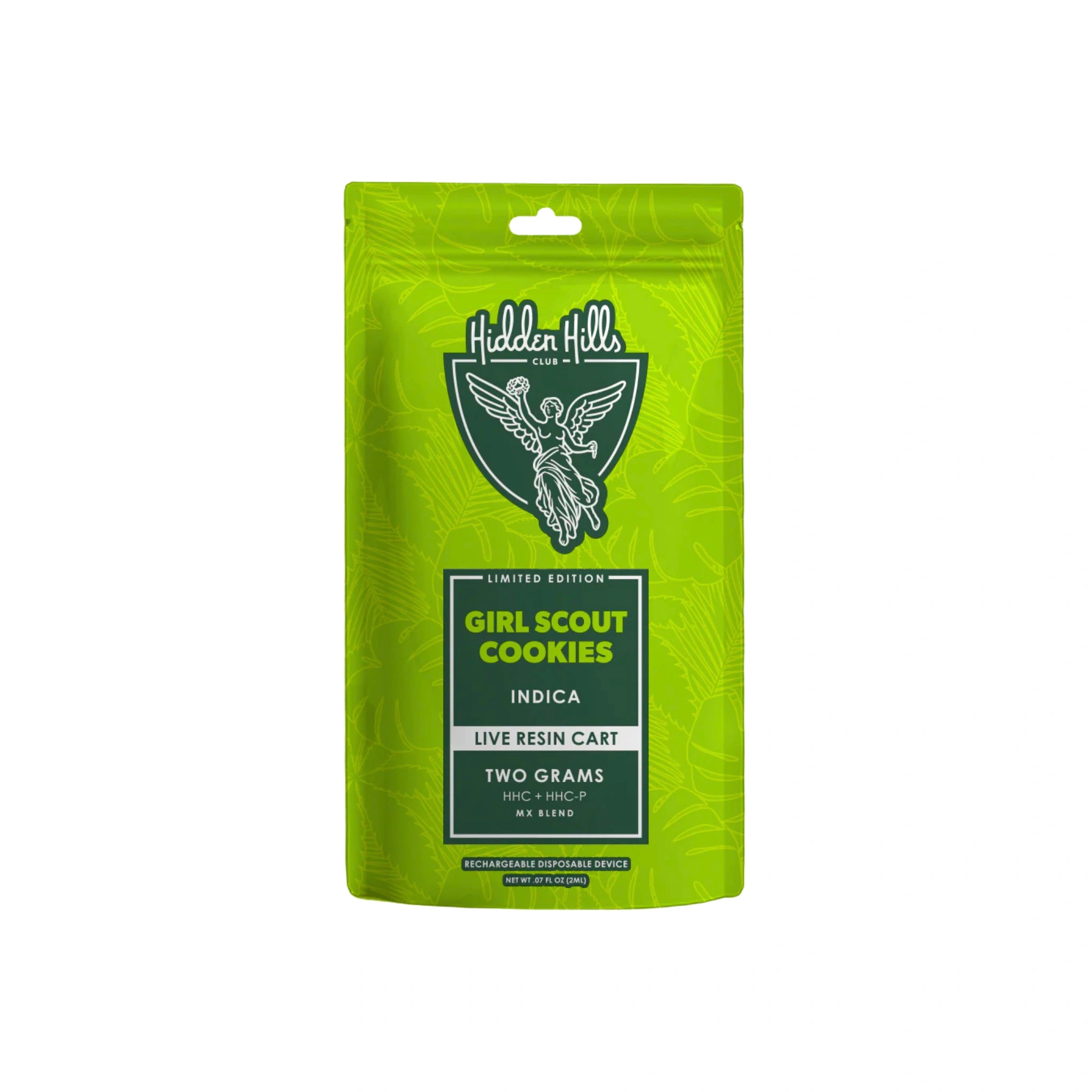 Hidden Hills Cartucho Wax HHC HHCP 2g Girl Scout Cookies Indica Blonti México