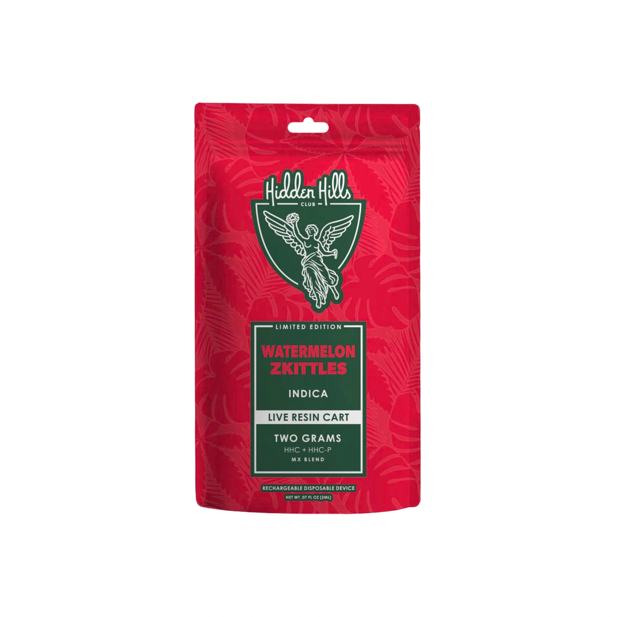 Hidden Hills Cartucho Wax HHC HHCP 2g Watermelon Zkittles Indica Blonti México