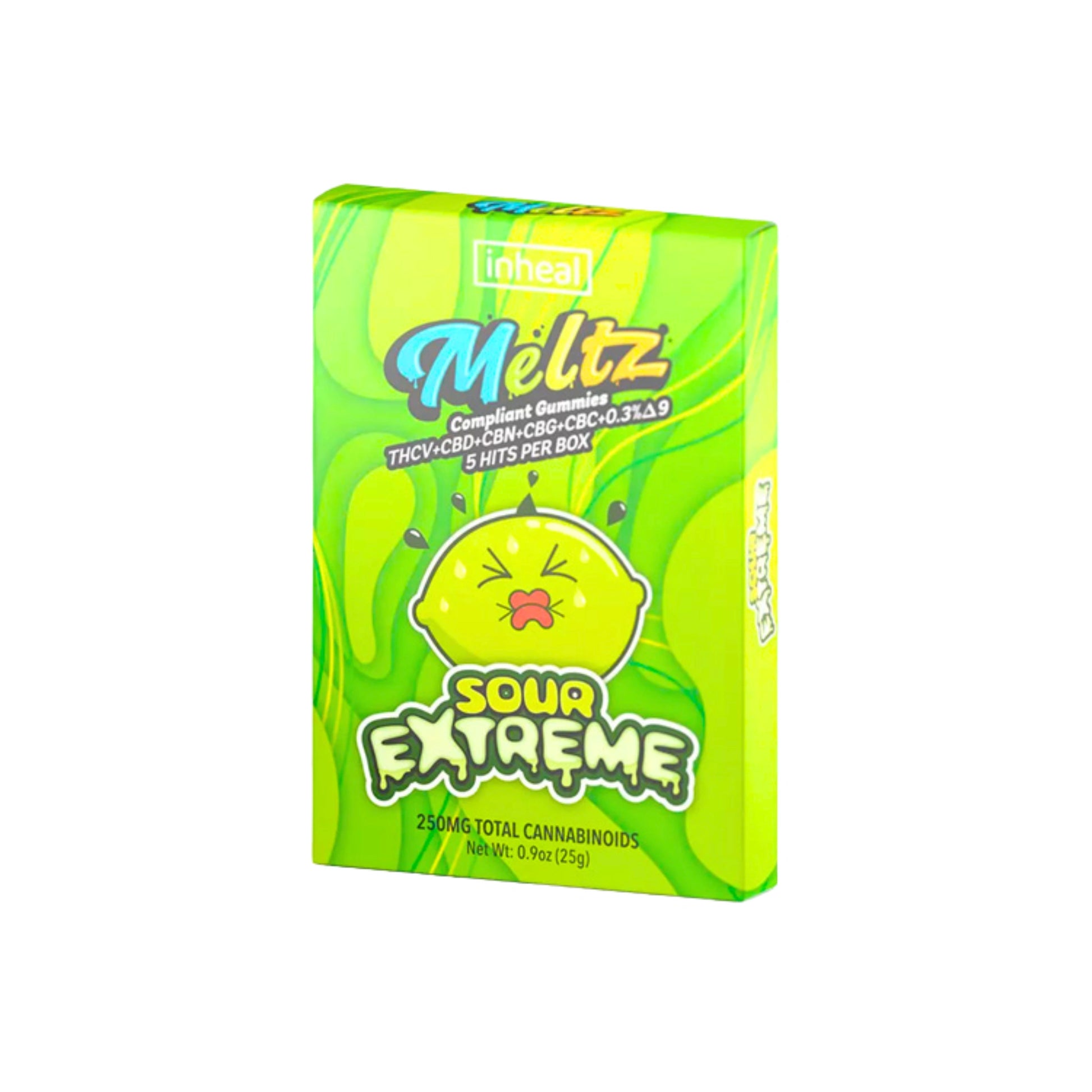 Inheal Meltz Gomitas Delta 9 Blend 50mg Sour Extreme Blonti México