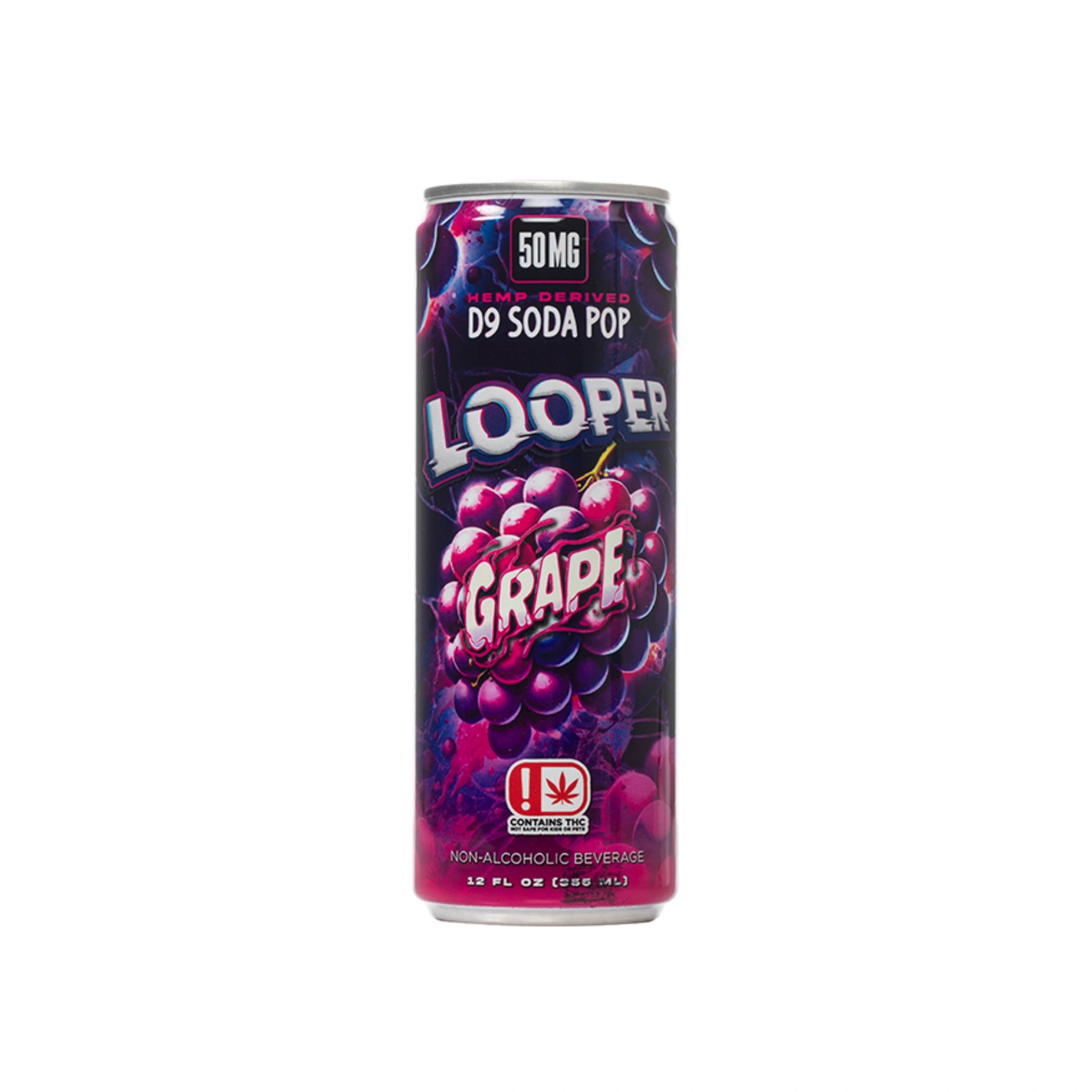 Looper Cannabis Soda Delta 9 50mg 355ml Grape Blonti México