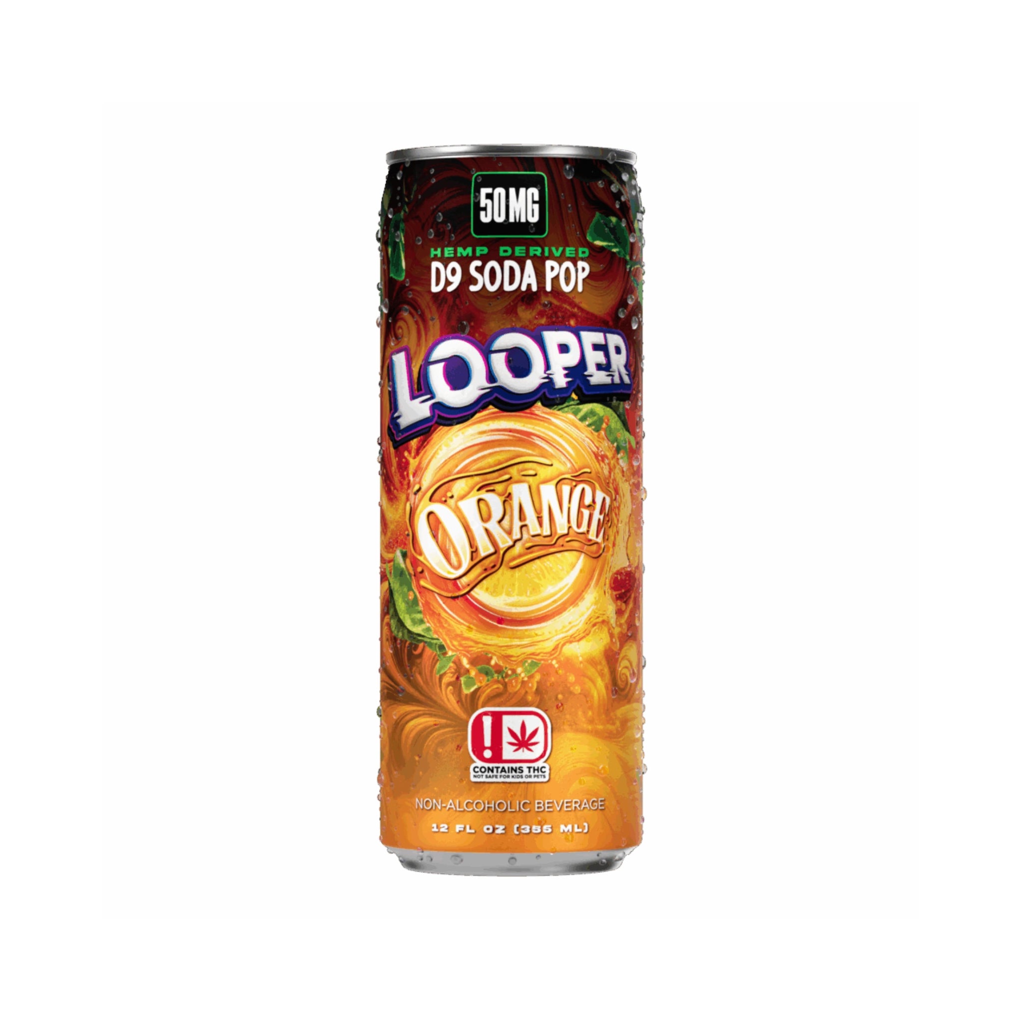 Looper Cannabis Soda Delta 9 50mg 355ml Orange Blonti México