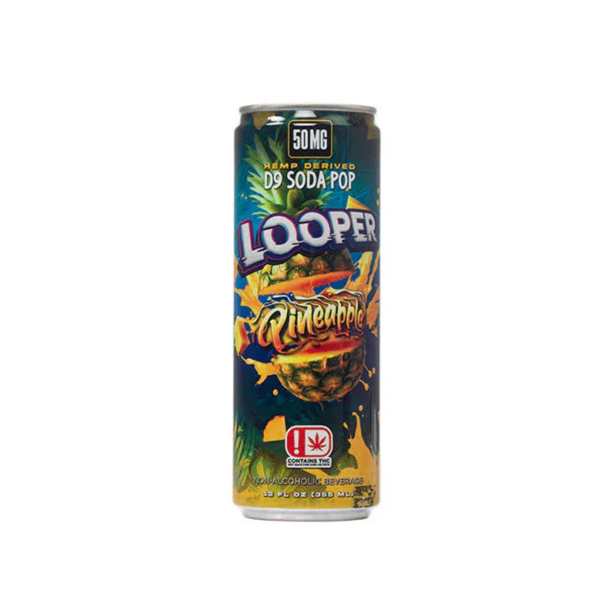 Looper Cannabis Soda Delta 9 50mg 355ml Pineapple Blonti México