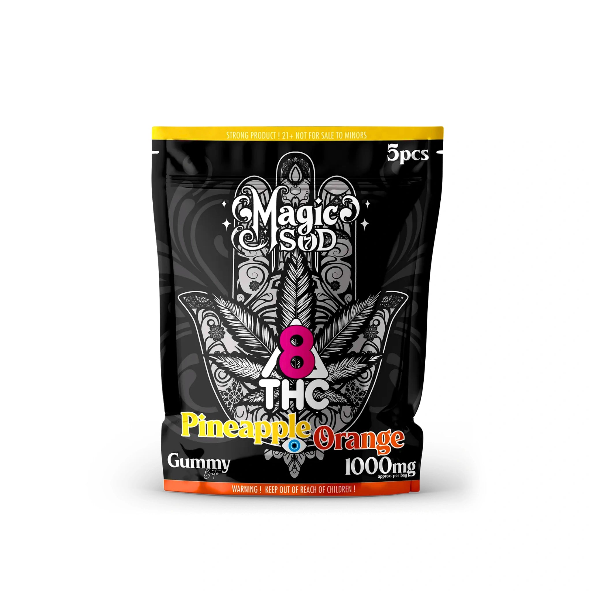Magic Sod Gomitas Delta 8 20mg Pineapple Orange 5 Piezas Blonti México