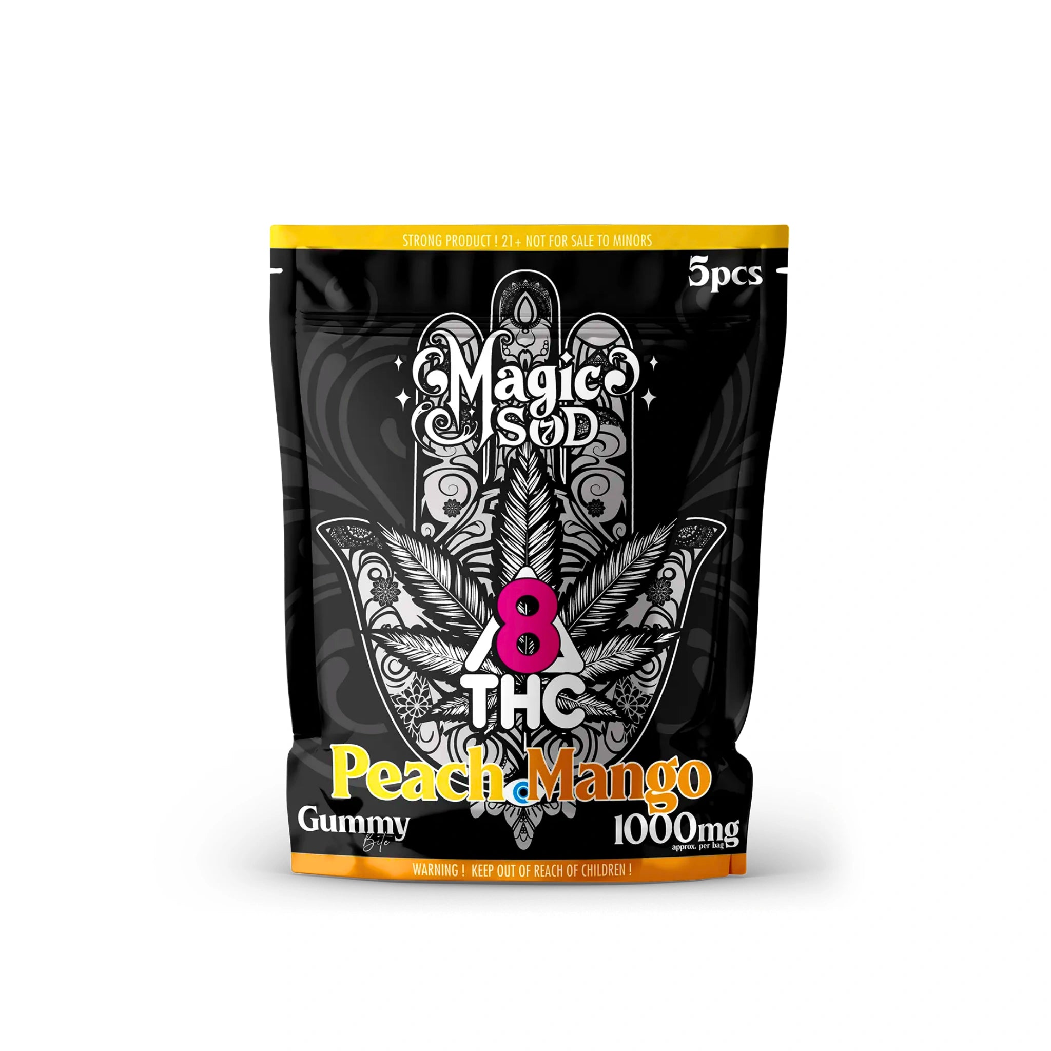 Magic Sod Gomitas Delta 8 20mg Peach Mango 5 Piezas Blonti México
