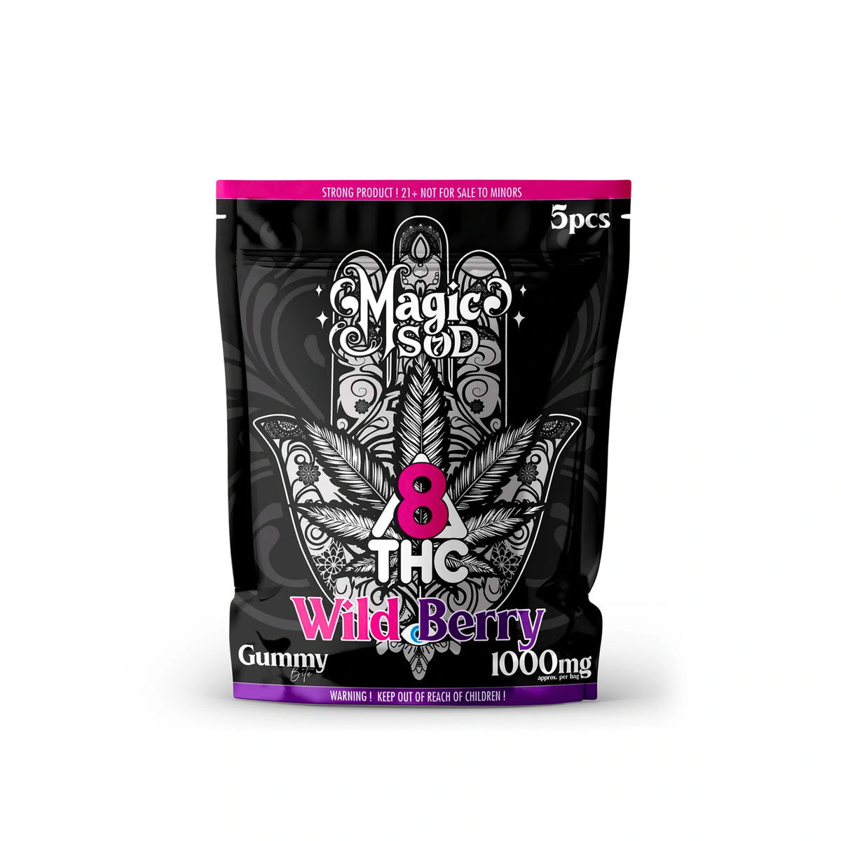 Magic Sod Gomitas Delta 8 20mg Wild Berry 5 Piezas Blonti México