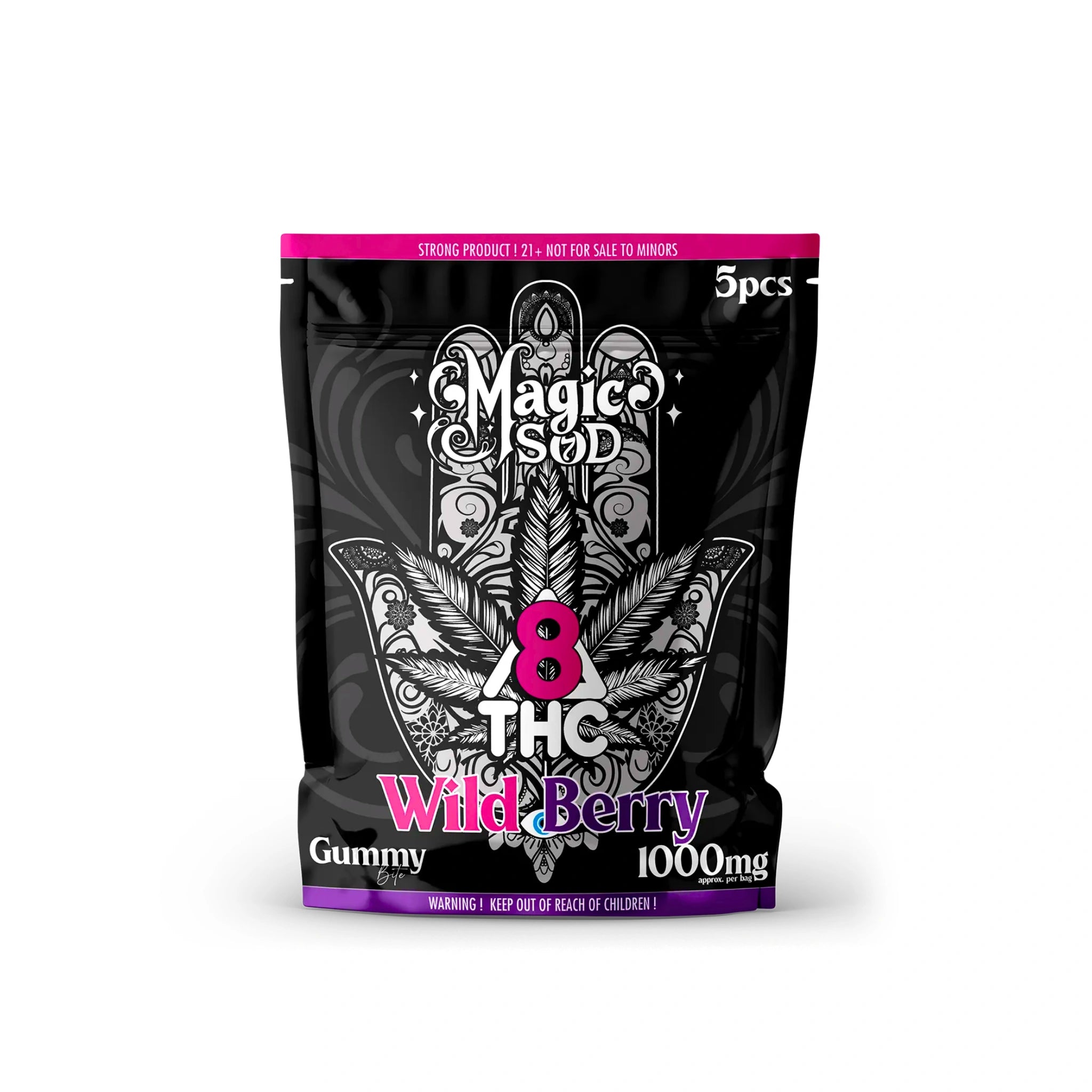 Magic Sod Gomitas Delta 8 20mg Wild Berry 5 Piezas Blonti México