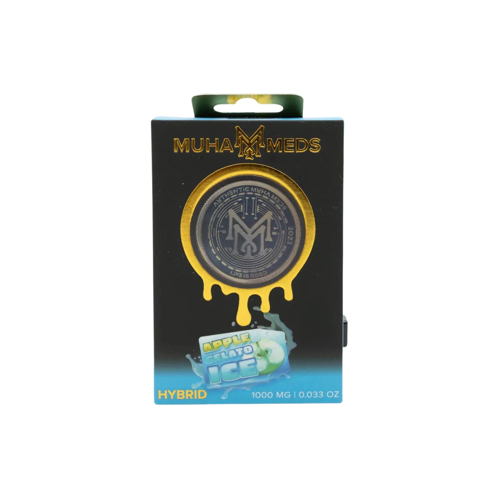 Muha Meds Cartucho Wax THCA 1g Apple Gelato Ice Hybrid Blonti México